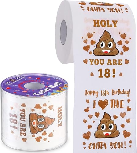 Miniatura 9 de Regalos de cumpleaños número 18 para niño o niña, papel higiénico de broma feliz, decoraciones de cumpleaños de 18 años, regalos de fiesta, regalo
