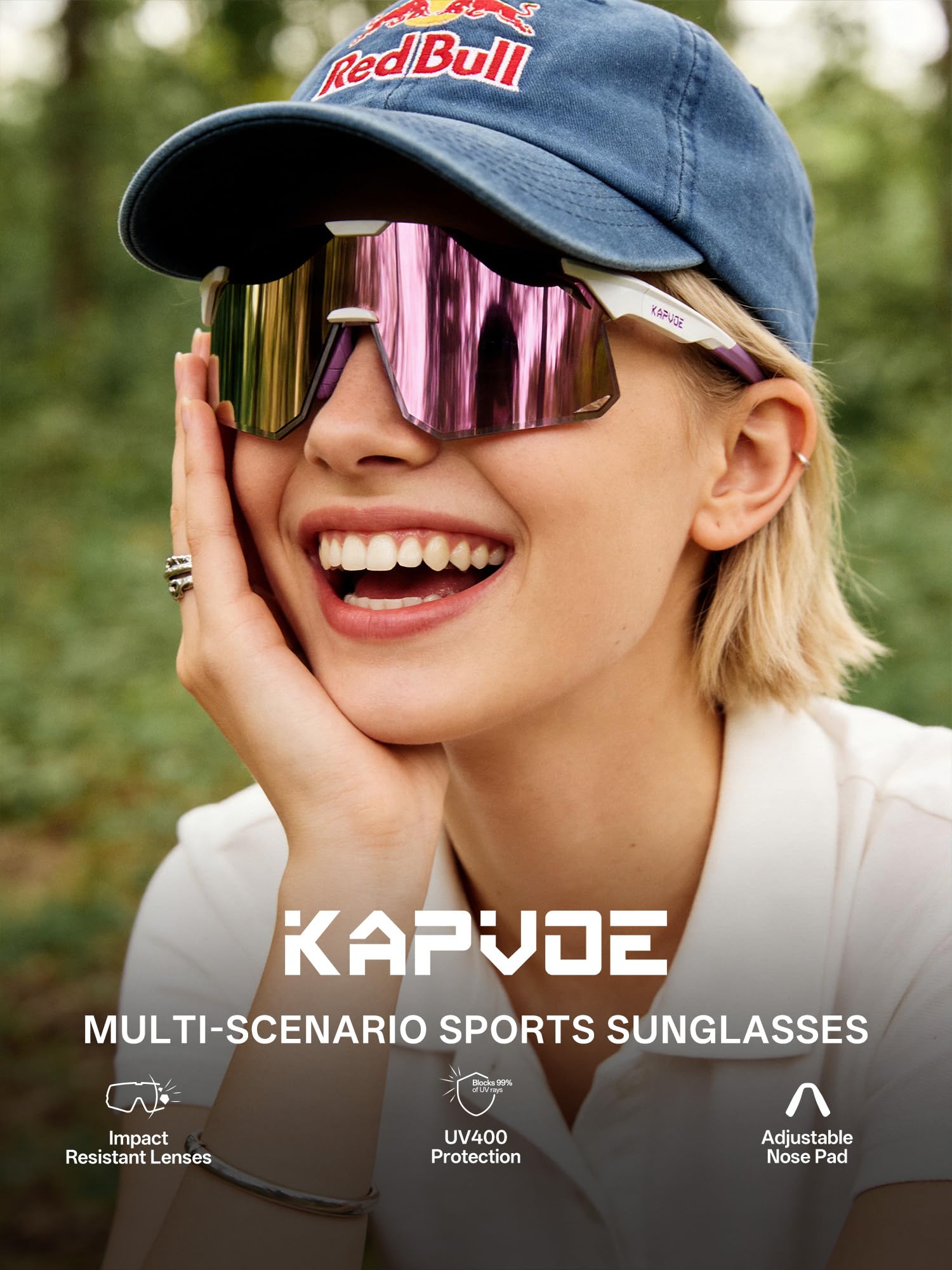 KAPVOE Fahrradbrille Herren Damen Sport Radfahren Sonnenbrille Baseball MTB Radbrille Rennrad Radsport - K347