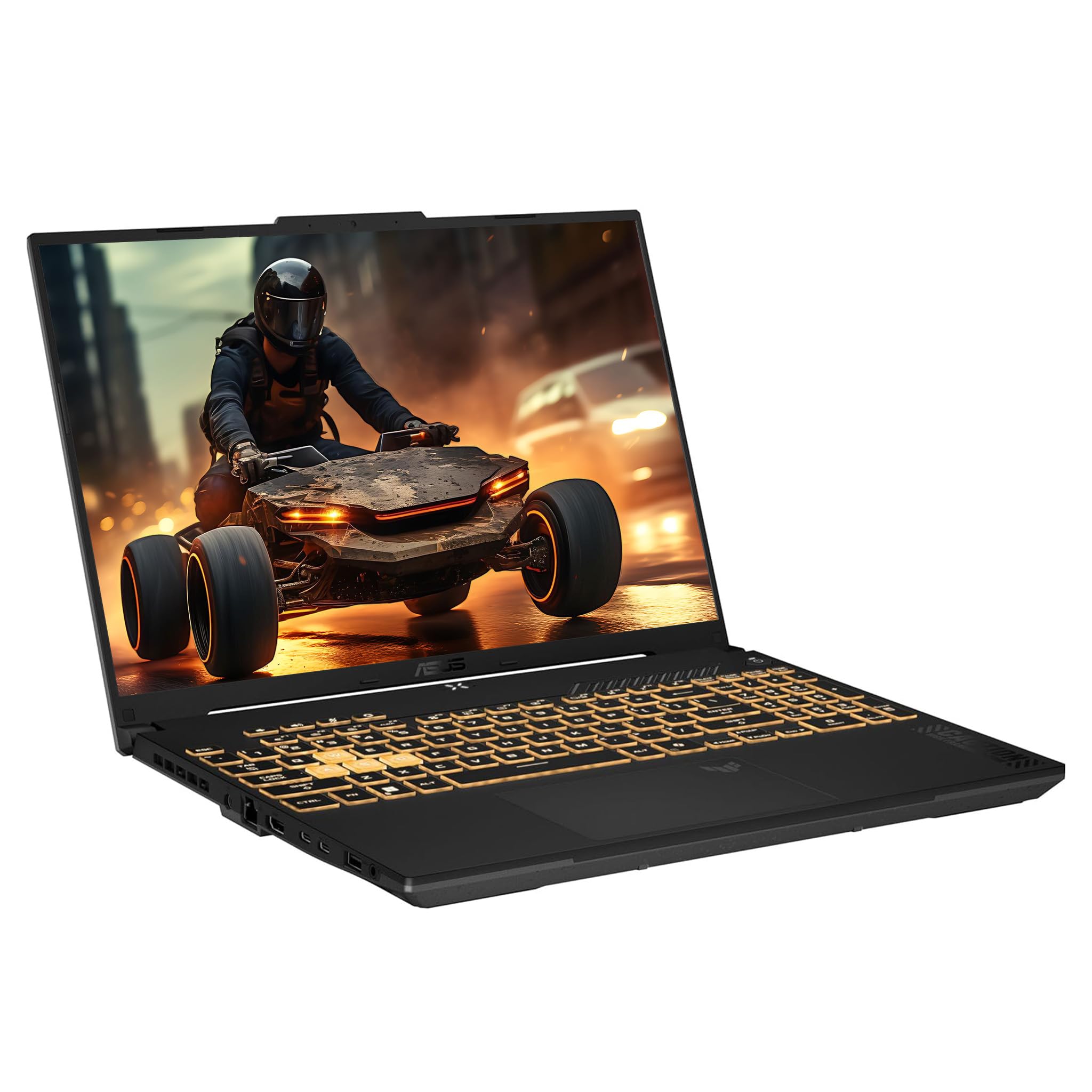 ASUS TUF F16 Gaming Laptop, Intel 5-210H, 32 GB DDR5 RAM, 2 TB PCIe SSD, 16'' FHD+ (1920x1200, WUXGA) 144Hz IPS Display, Nvidia G-Force RTX 4050, 1-Zone RGB Retroilluminato, W11 Home, Mecha Gray