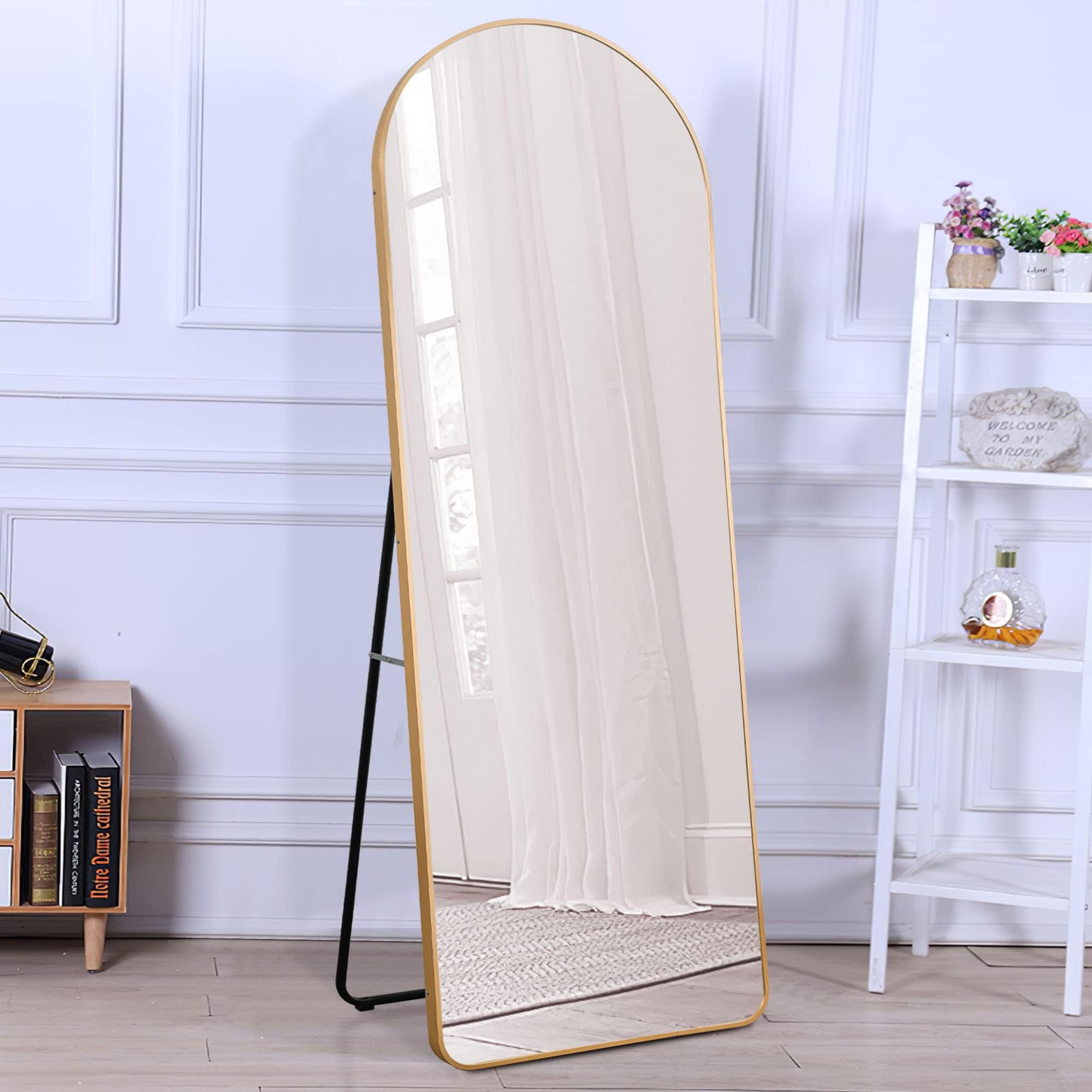 （株）吉桂　stand mirror  b3600wn Amazon.com: KIAYACI Arched Full Length Mirror Floor Mirror with