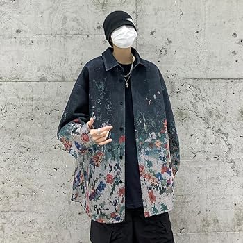 PILYON Spring Flower Jacket Men Retro Print Jackets Mens