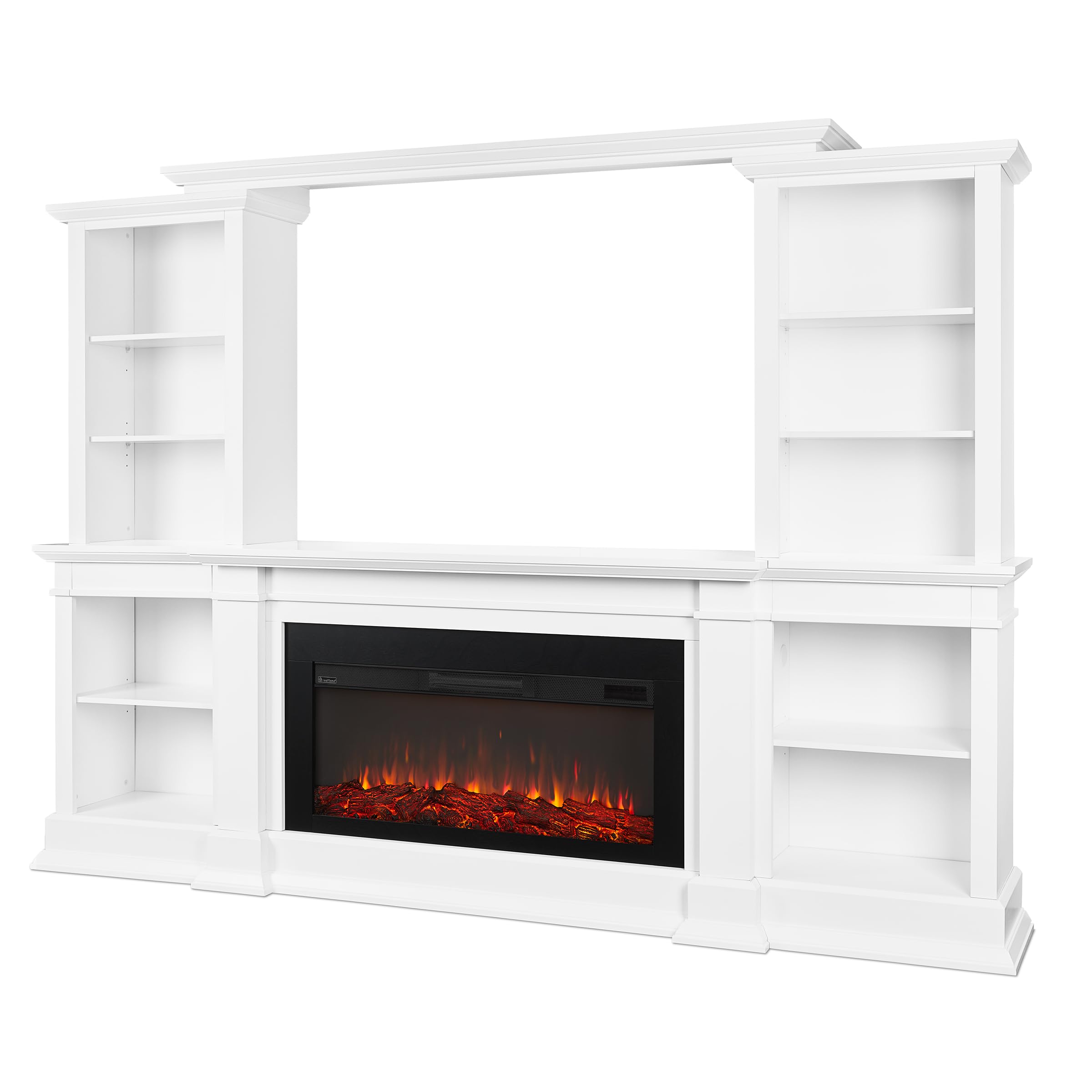 Real Flame Monte Vista Electric Media Fireplace, White