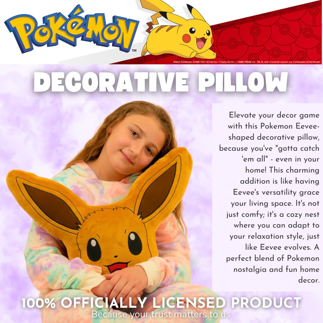 Sonic Shadow The Hedgehog Anime Kids Bedding Super Soft Plush Cuddle Pillow Buddy, One Size, (Officially Licensed Product): Eevee