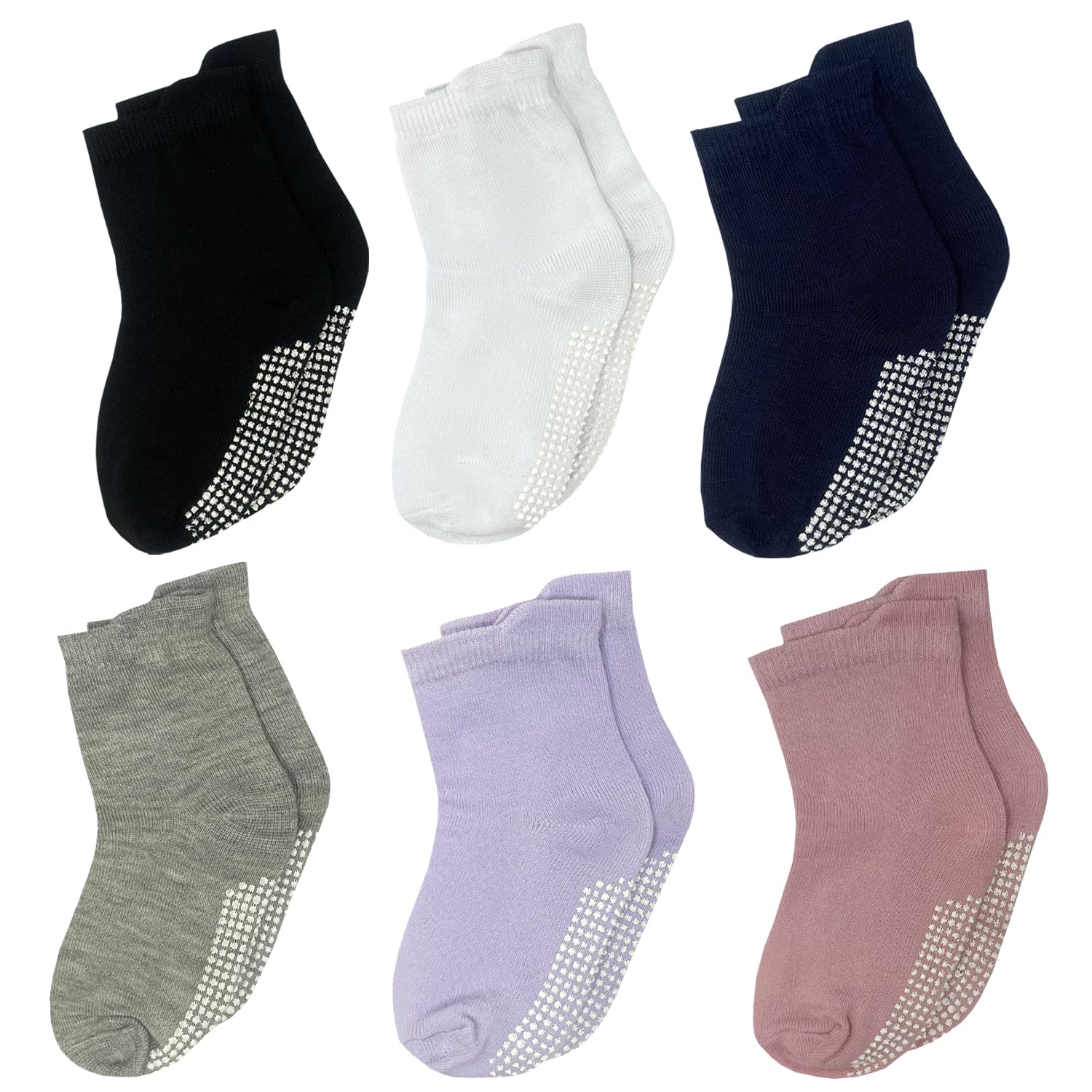 usoxo Kids Toddler Socks I Combed Cotton Stylish Solid Non-Slip Ankle Crawling with Grips I Anti-Skid, Comfortable Sock for Girls Boys Children-picture-54