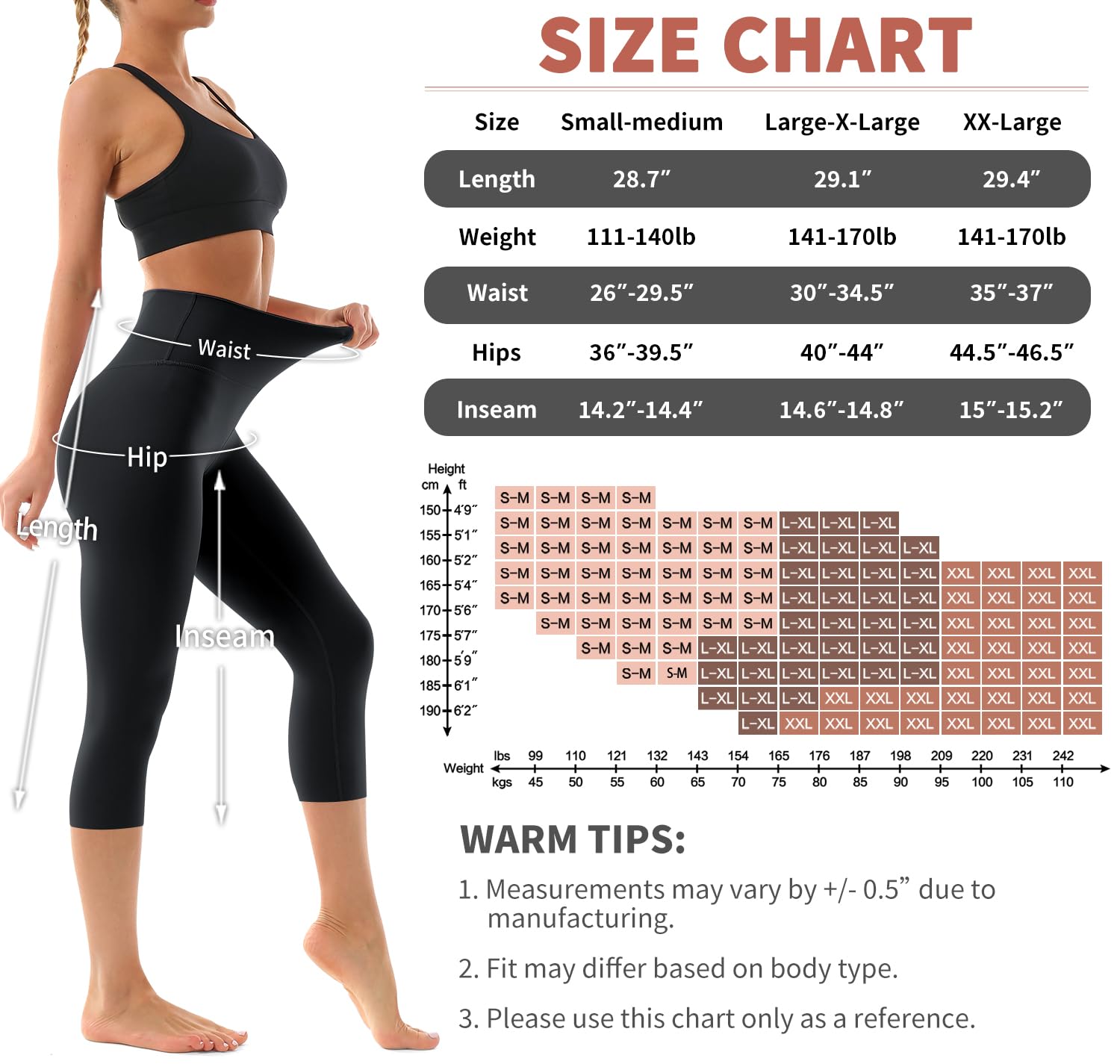 4 Pack Leggings for Women Butt Lift High Waisted Tummy Control No See-Through Yoga Pants Workout Running Leggings