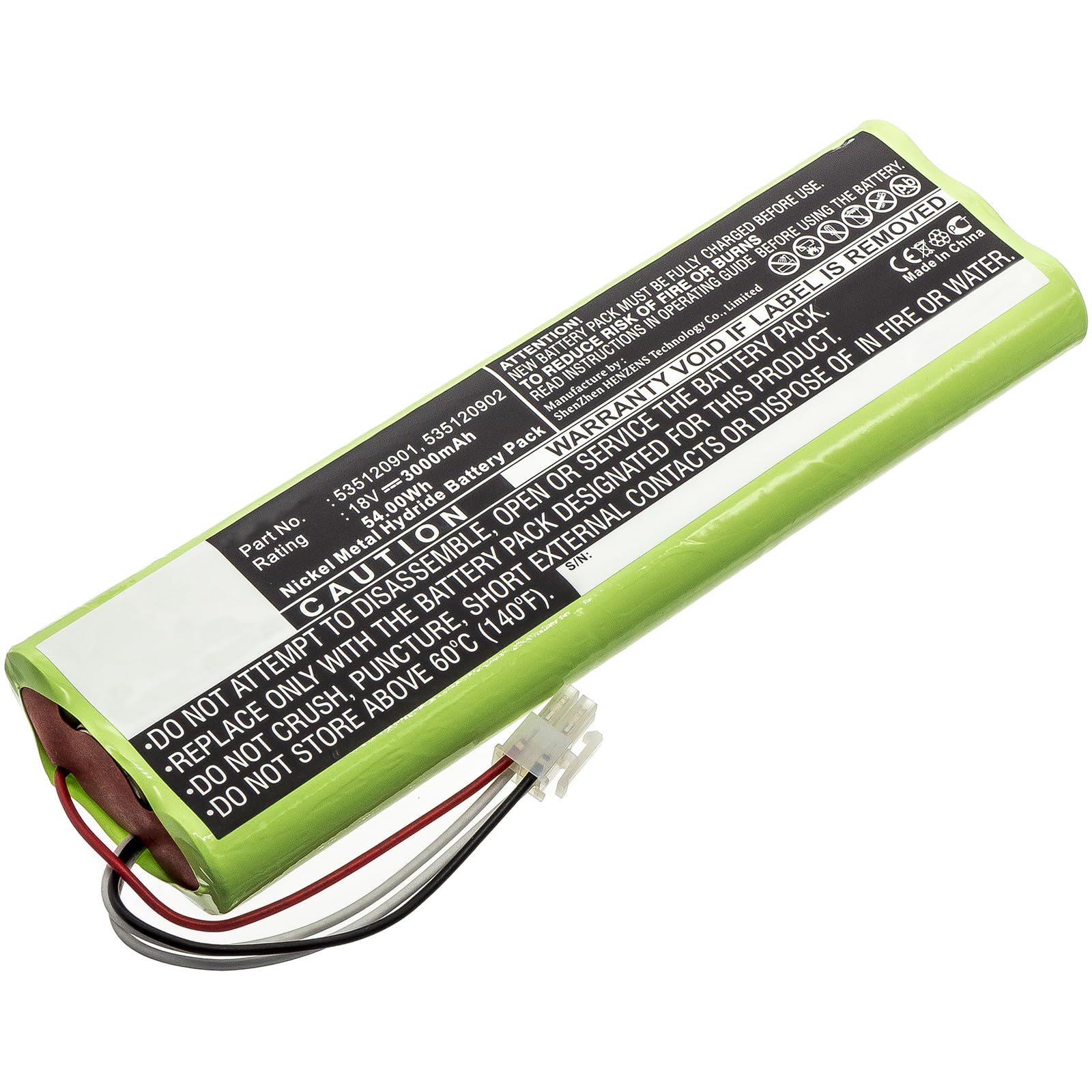 Synergy Digital Lawn Mower Battery, Compatible with Husqvarna 535120903 Lawn Mower, (Ni-MH, 18V, 3000mAh) Ultra High Capacity, Replacement for Husqvarna 535120902 Battery