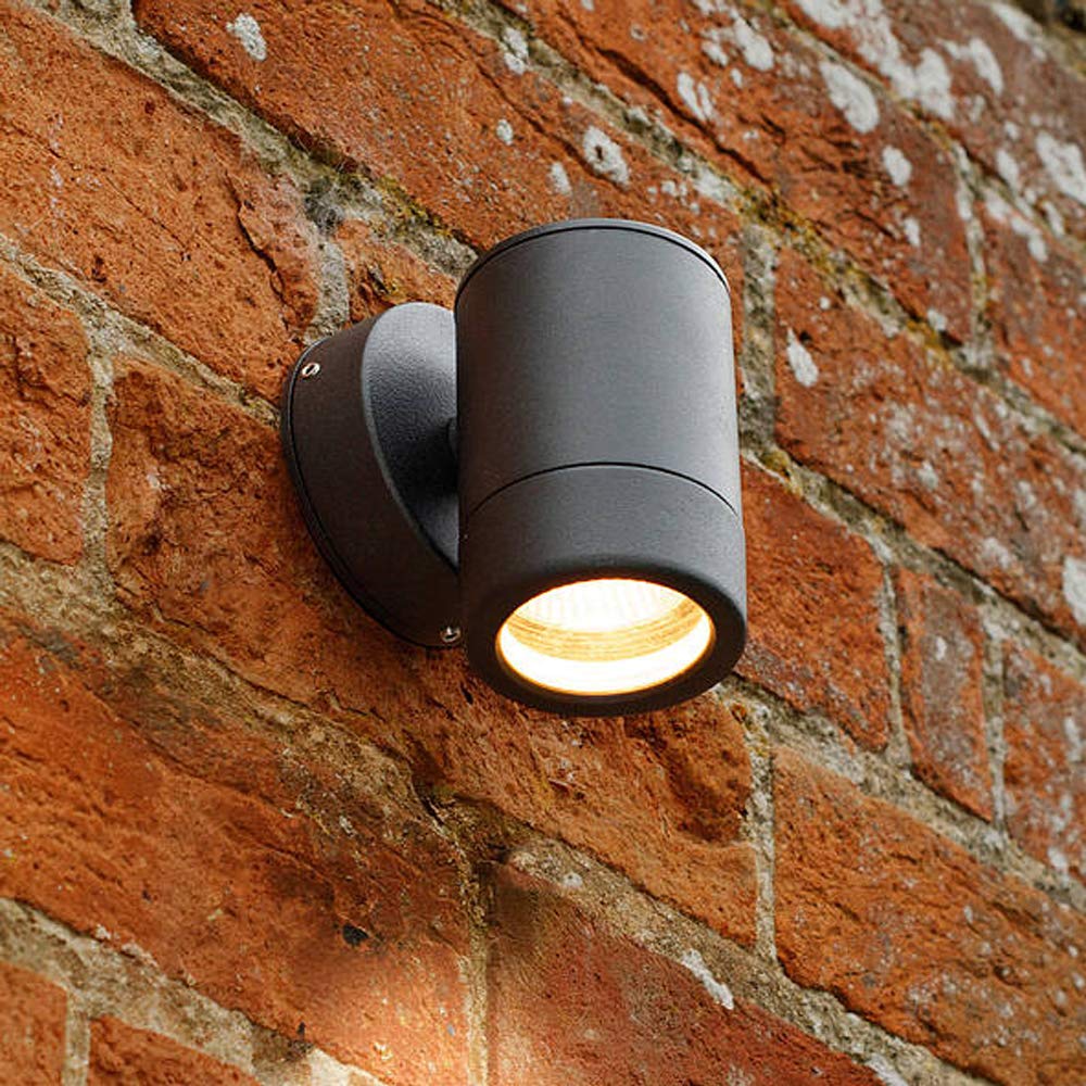 Buy CGC Black Cylinder Spotlight Up Down Outdoor Wall Light ...