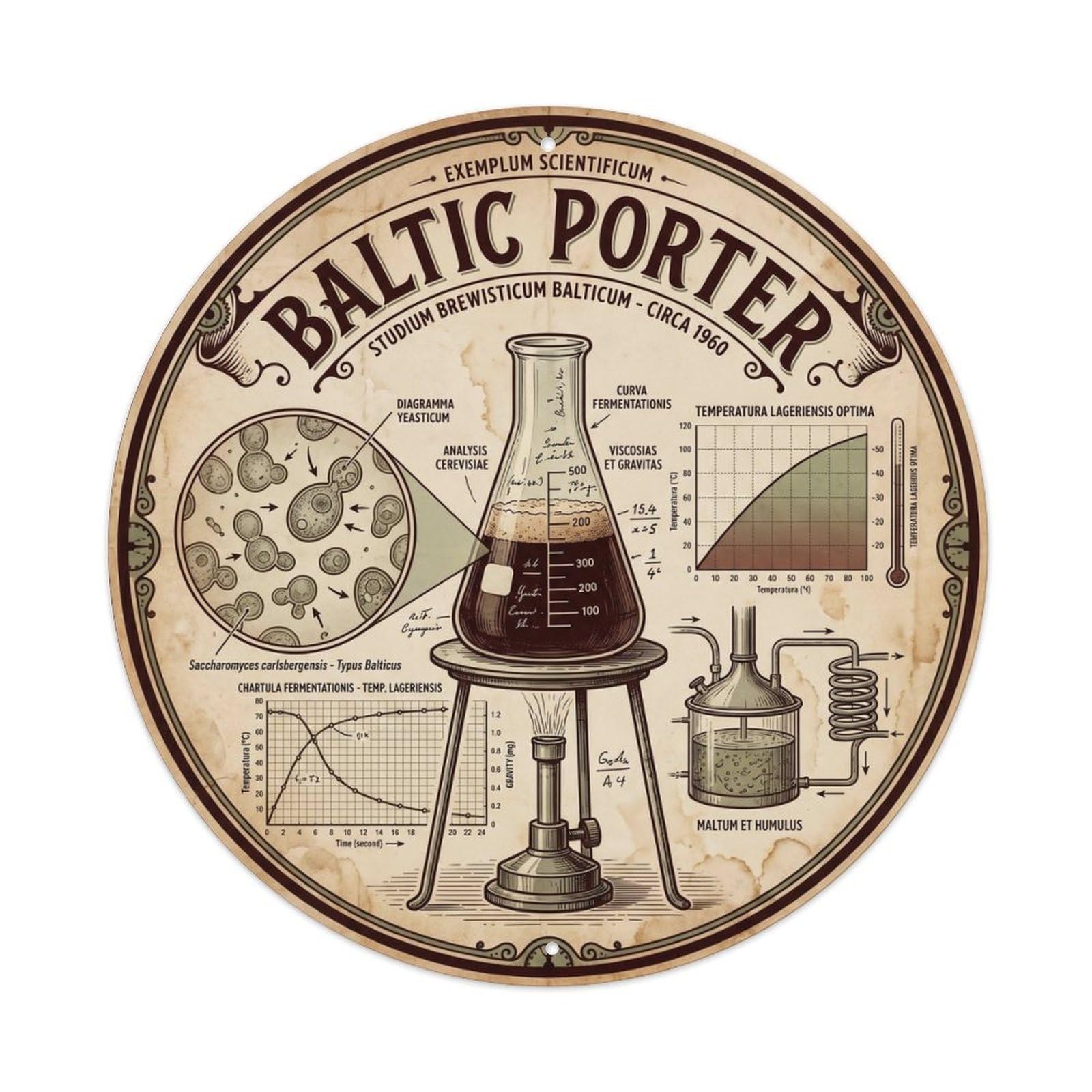 Baltic Porter Beer Tavern Culture Vintage Sour Brew Metal Tin Sign