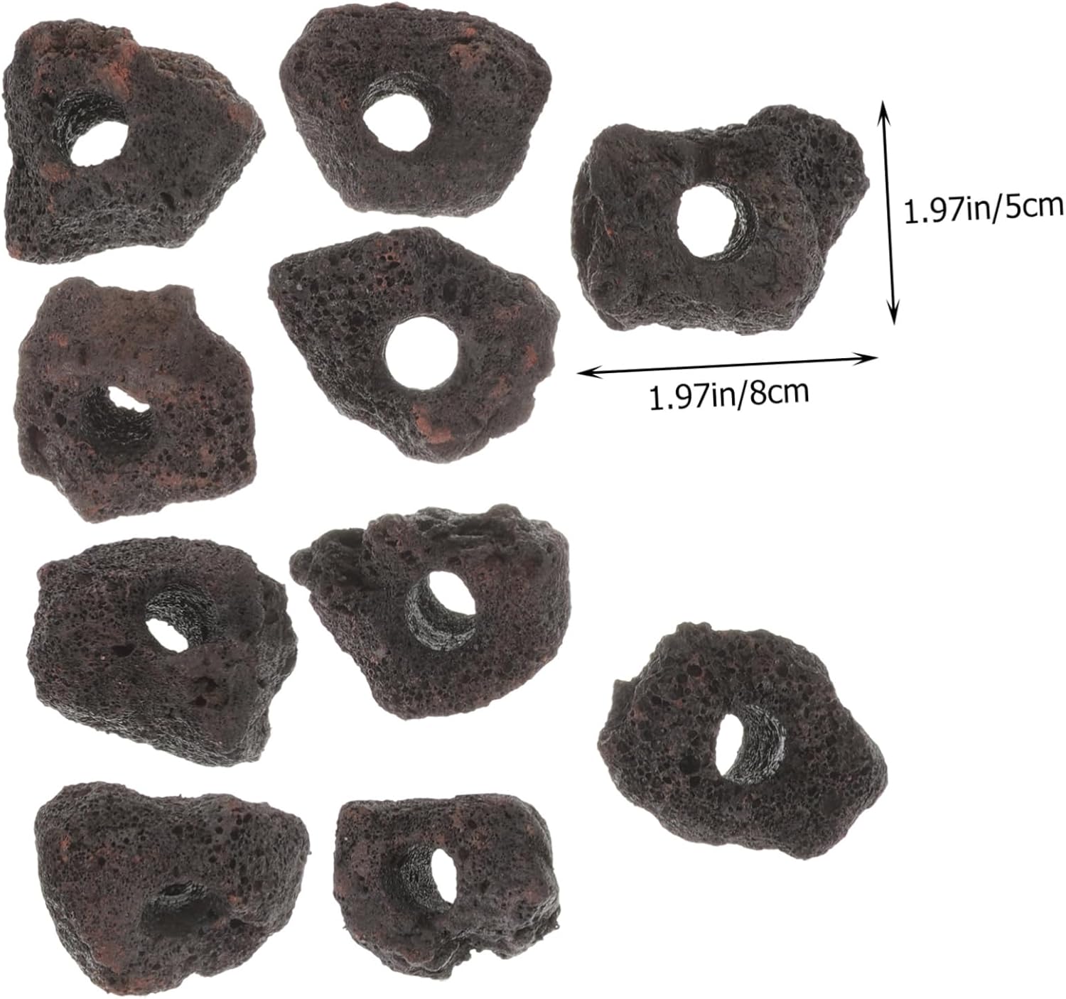 BESPORTBLE 20pcs Volcanic Rocks Fixed for Aquarium Plants Water for Fish Tank Decoration Hydroponic Container Use