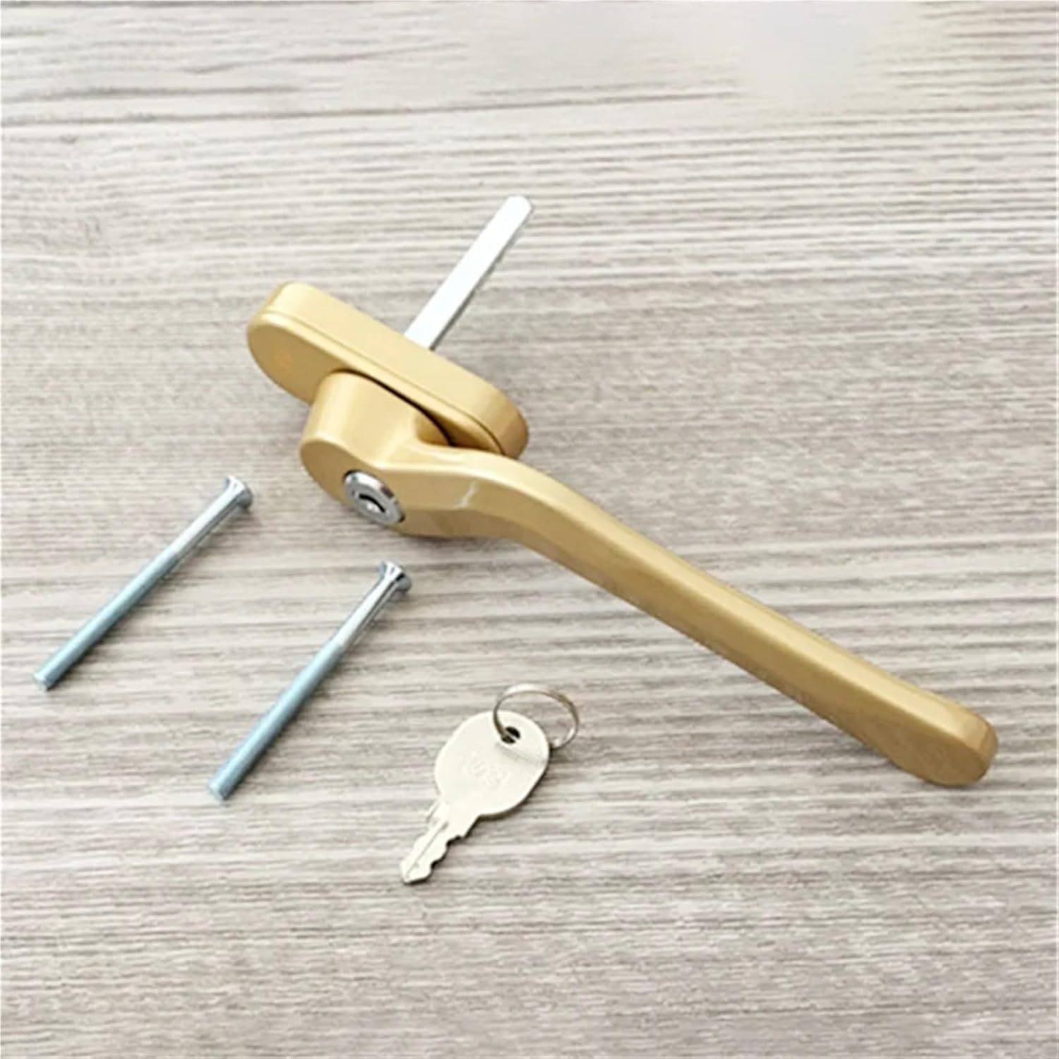 Locking Handle Window 2pcs Window Lock Pull Handle Square Aluminum Alloy Shaft Diamond Mesh Casement Window Key Square Steel Handle Lock