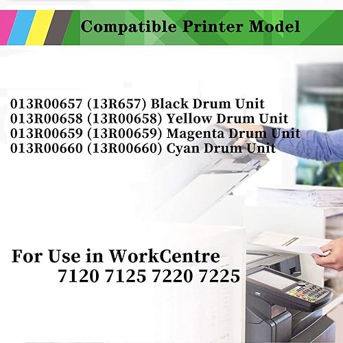 Miniatura 2 de RIUT Unidad de tambor compatible para Xerox WorkCentre 7120 7125 7220 7225 unidad de conductor fotográfico, 013R00657 013R00658 013R00659 013R00660