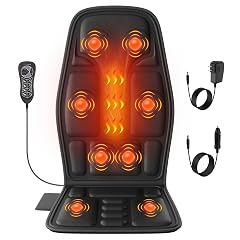 SLOTHMORE Vibration Back Massager for Chair with Heat Multi-Zone Massage Seat Cushion Full Back Seat Coverage Adjustable Modes