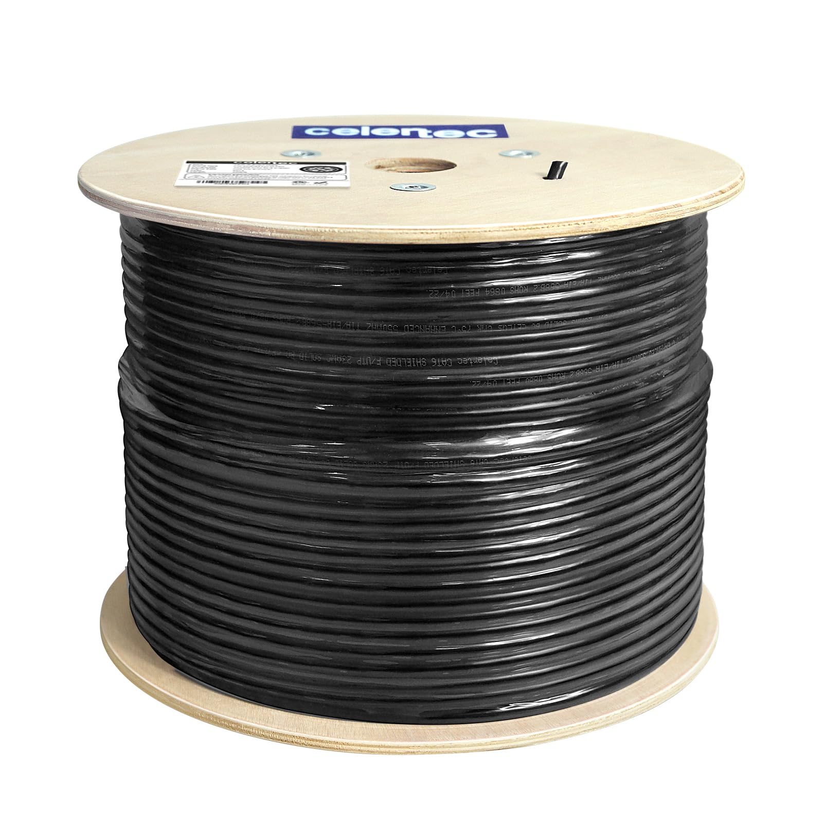 celertec Cable Ethernet Cat6 para exteriores, 1000 pies, FTP (escudo de lámina general), cobre desnudo sólido de 23 AWG, resistente a los rayos UV, resistente a la intemperie, 550 MHz, listado ETL y