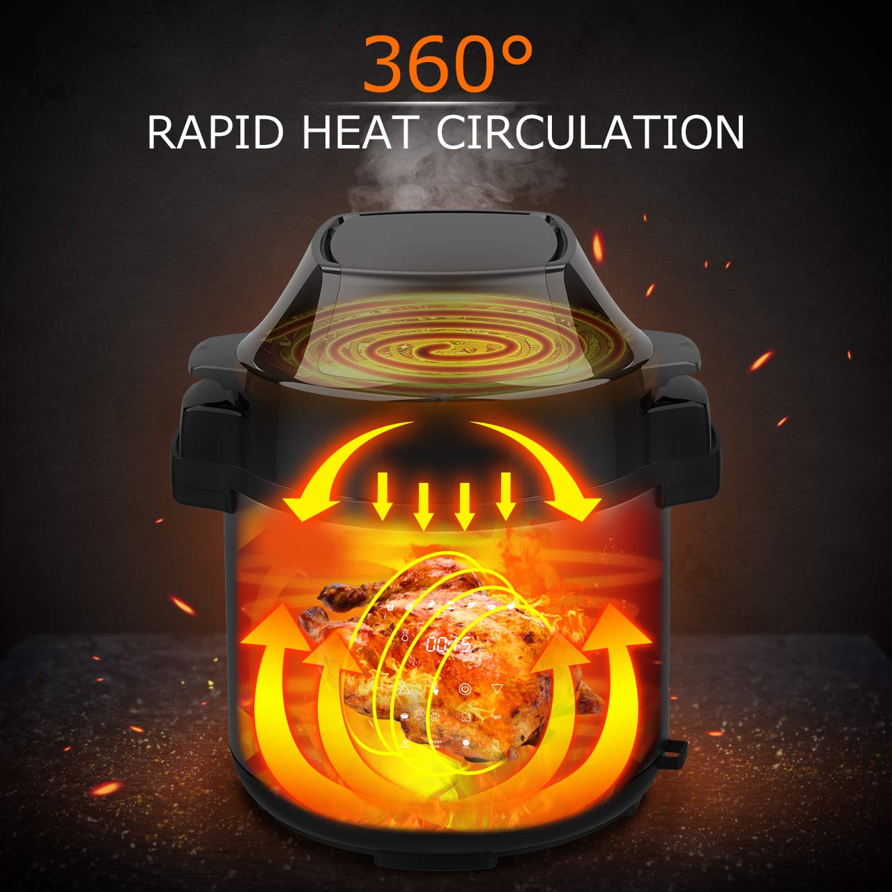 1829 CARL SCHMIDT SOHN 6Qt Pressure Cooker & Air Fryer Combo Allin