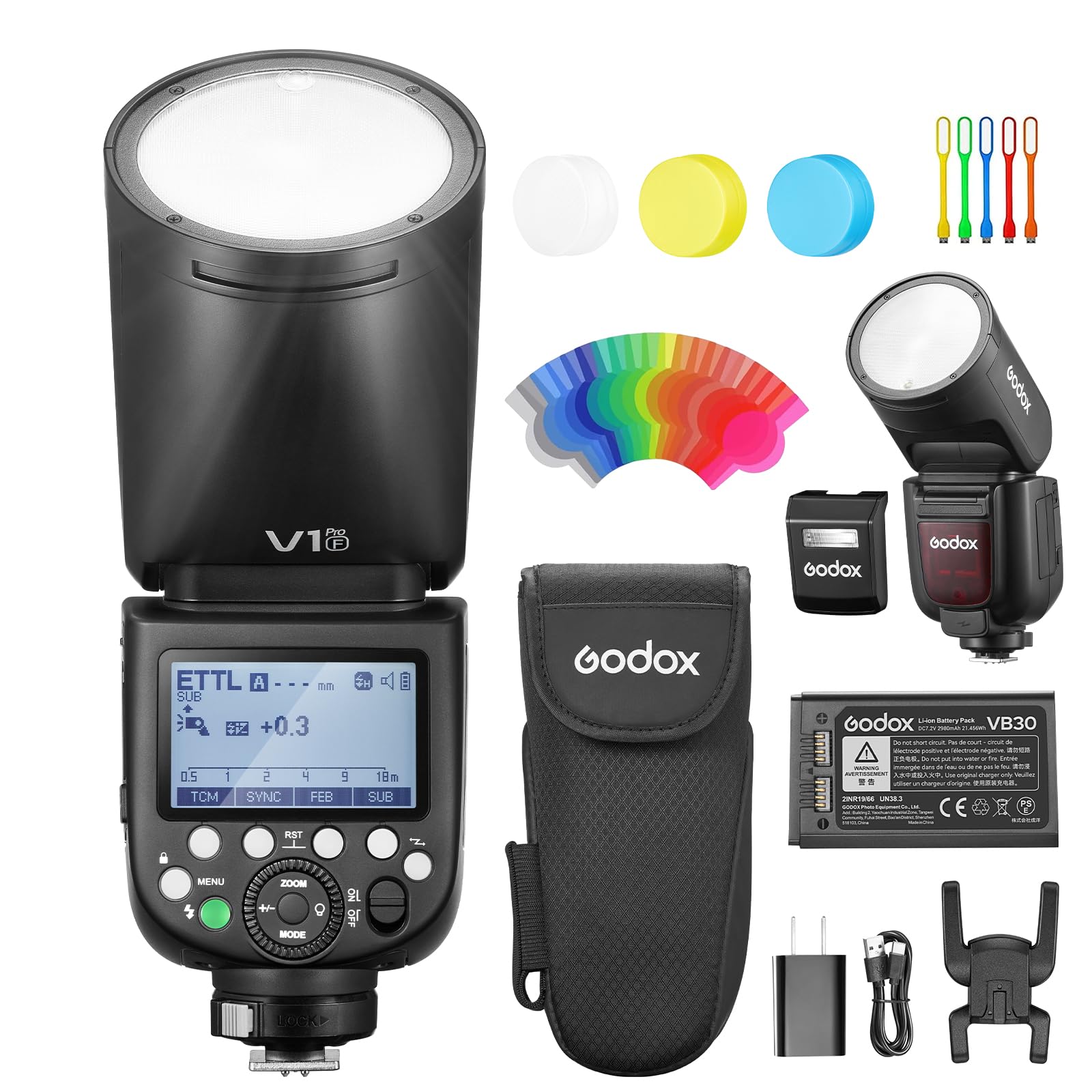 Amazon | 【Godox正規代理店/技適マーク】GODOX V1Pro-F クリップオン 