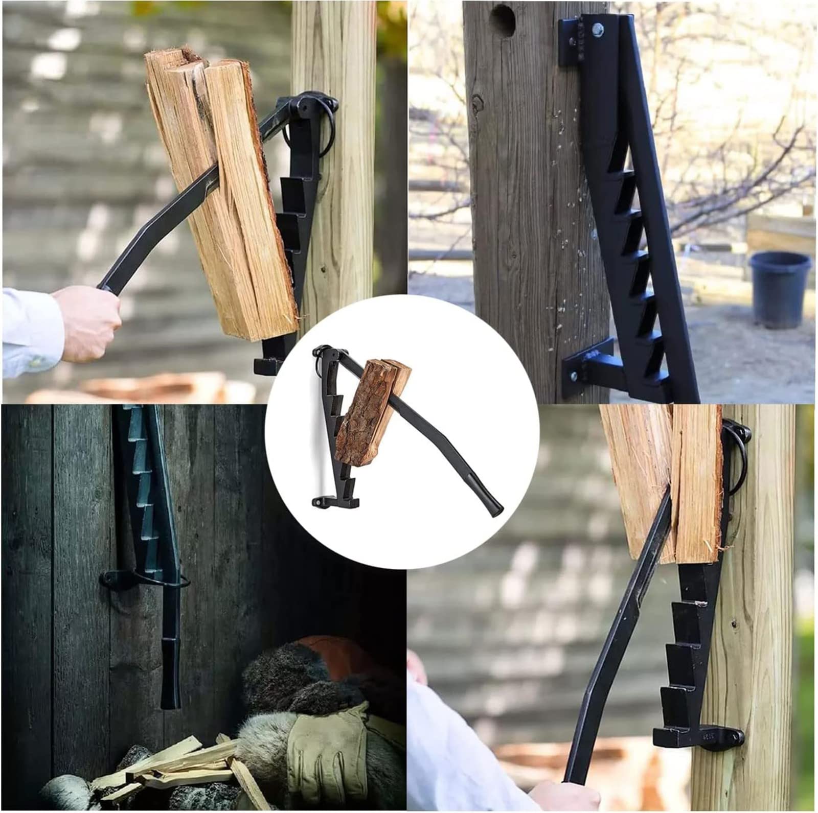 Fendeuse De Bois Manuelle, Fixation Murale, Fendeuse De Bûches Manuelle, Fendeuse De Bois De Chauffage Portable, pour La Maison Et Le Camping en Plein Air 60 Cm / 23,6 Pouces
