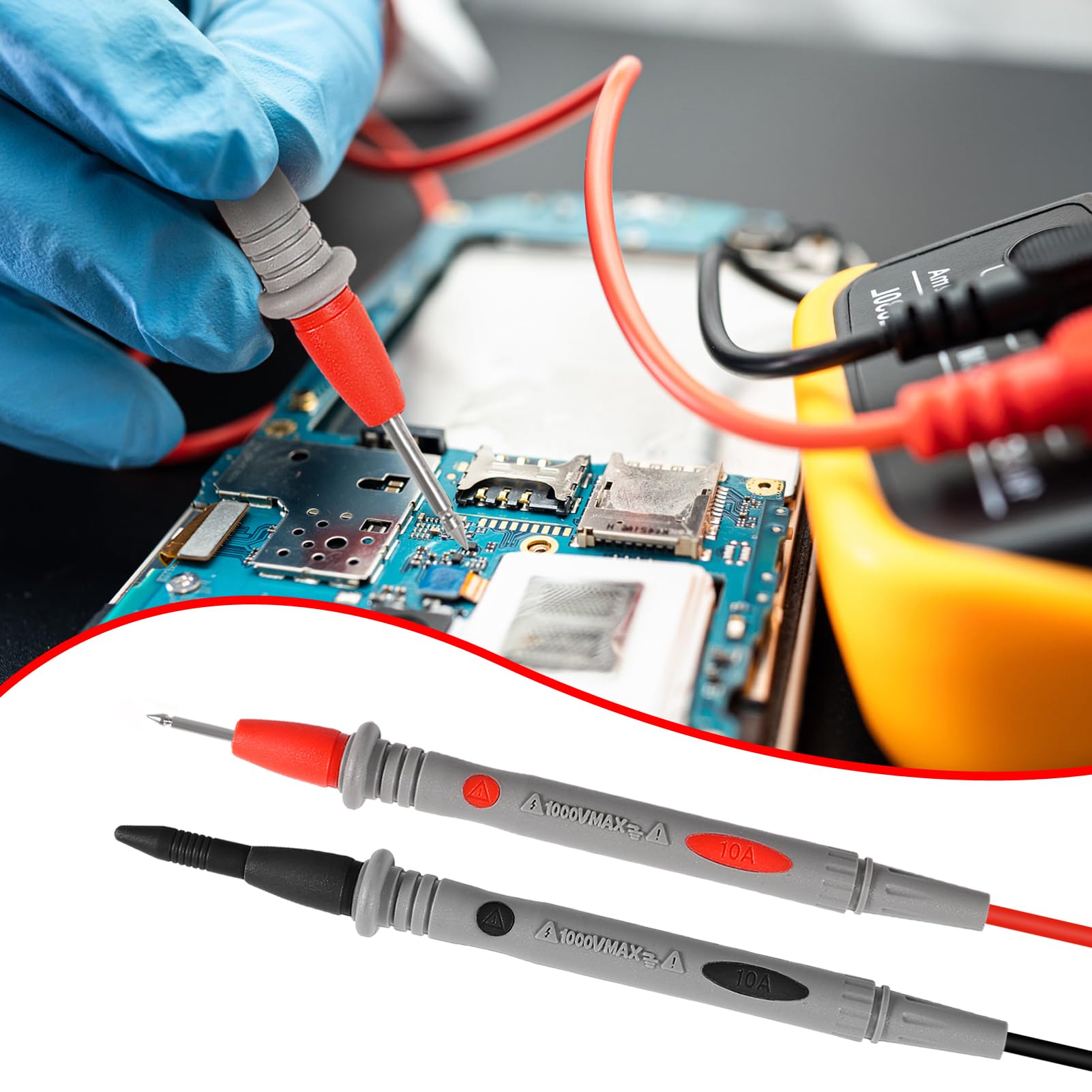 Snapklik.com : 2set 10A Multimeter Test Lead Kit Probes Universal Cable ...