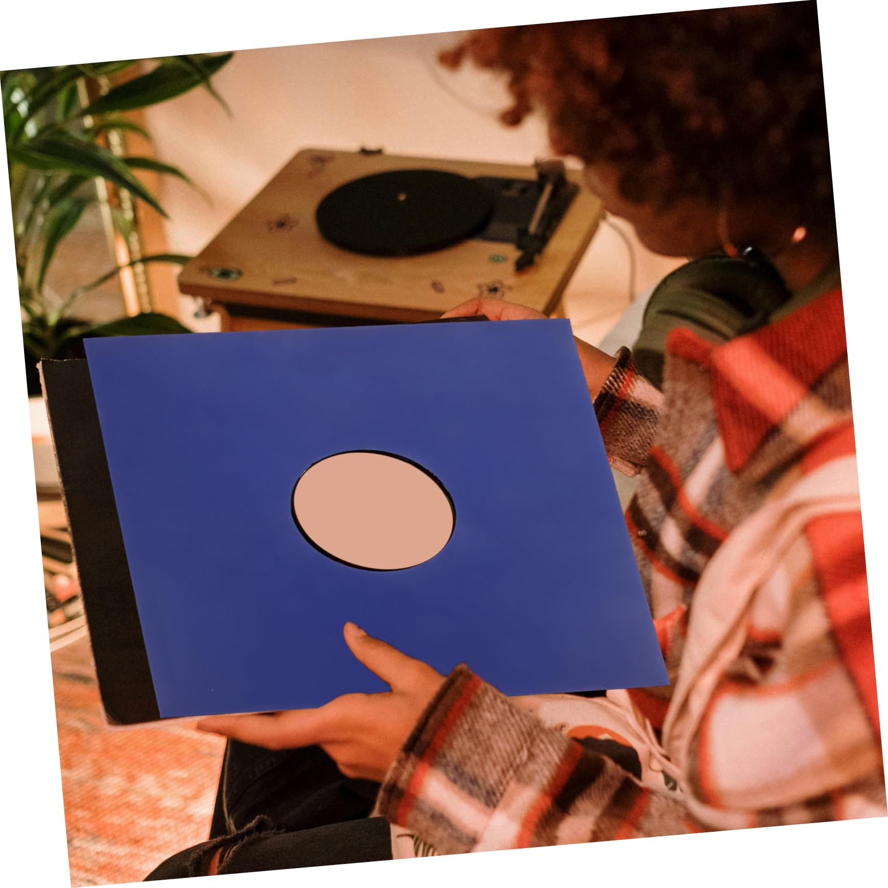 ifundom Buste Protettive per Dischi in Vinile 10 Pezzi Blu | Carta Kraft, Anti Strappo, per Conservare i Dischi e Ridurre Rischio di Danni ai Dati