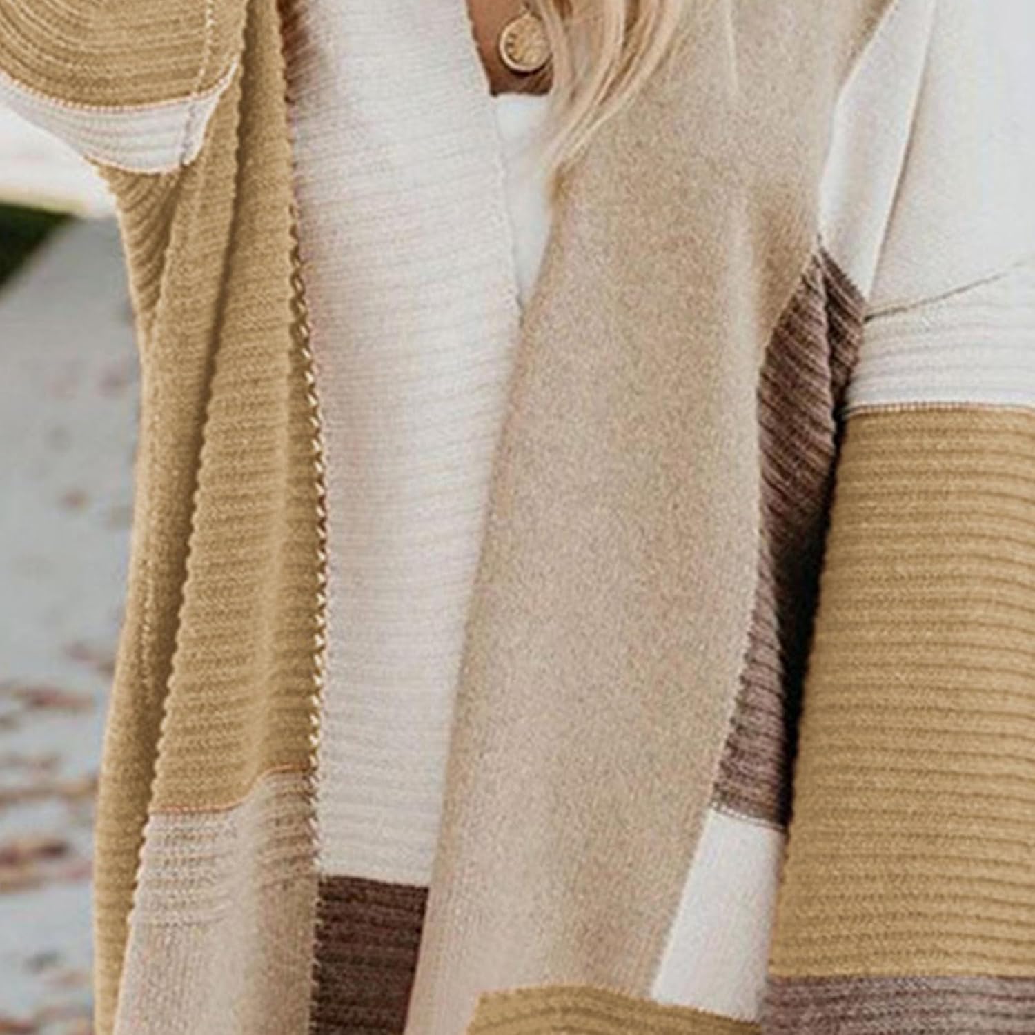 Womens 2025 Long Sleeve Coats Chunky Cable Knit Fall Cardigans Sweaters Casual Open Front Outerwear with Pockets