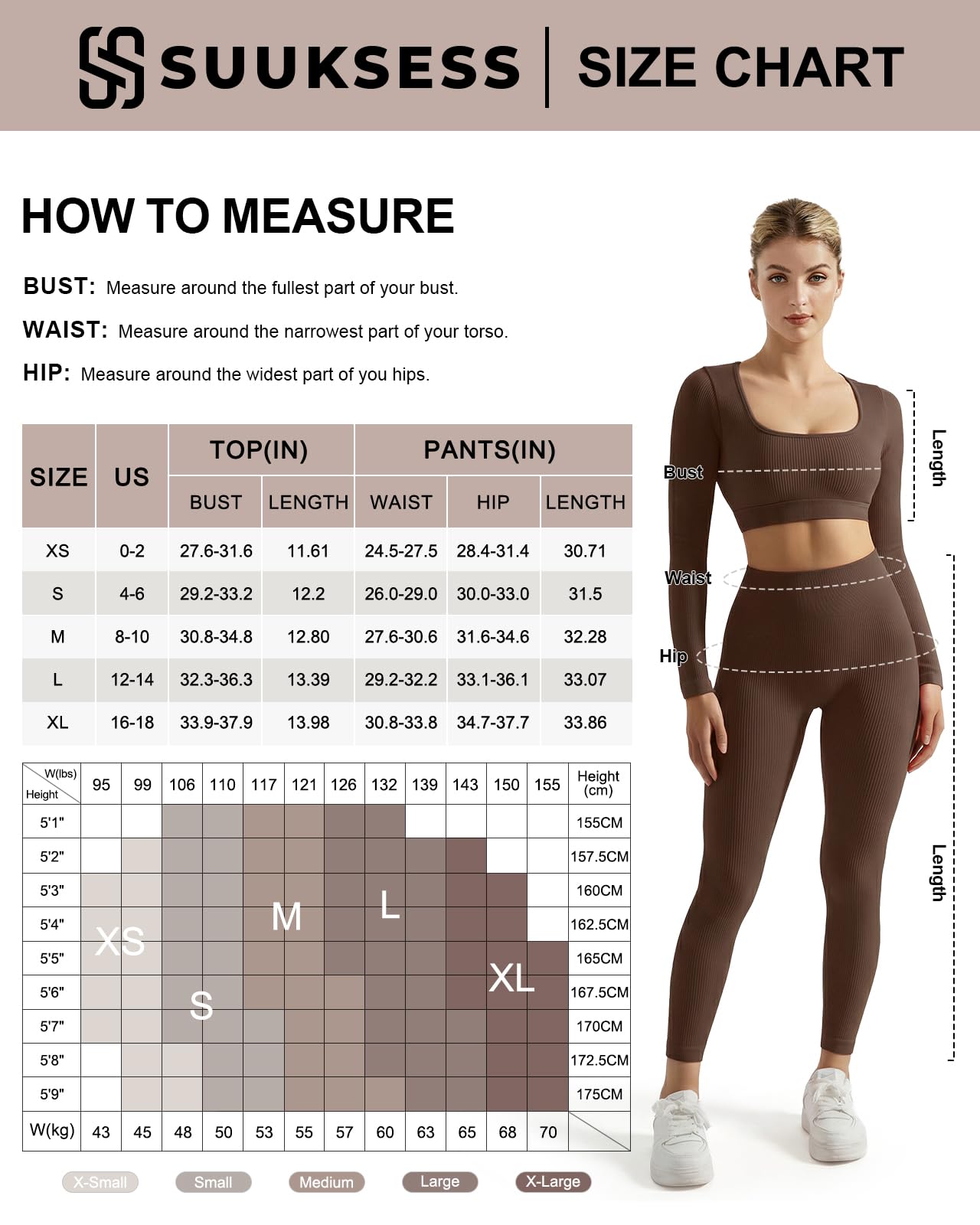 SUUKSESS 2 Piece Workout Sets for Women Long Sleeve Gym Sets Woman Butt Lifting Leggings Open Back Crop Tops: #2 Black X-Small