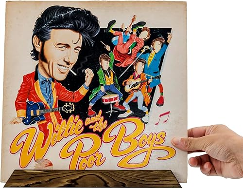 Miniatura 5 de MyGift Estantes de exhibición rústicos de madera maciza quemada para exhibición de discos de vinilo, portada de álbum flotante, estante colgante