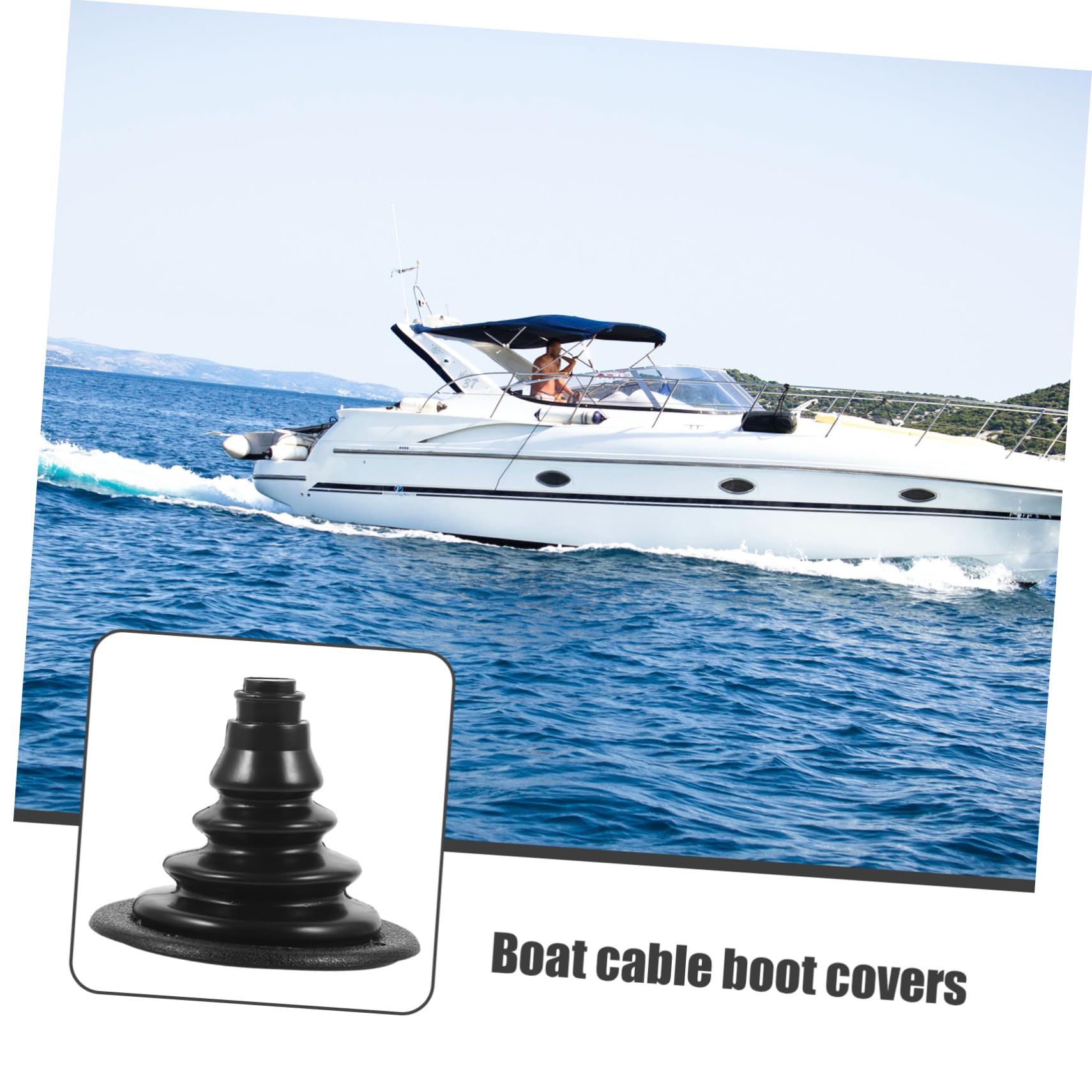 ifundom Protezione del Cavo del Cambio Avvio Cavo Marino Guaina passacavi Cable Organizer Accessori nautici Yacht organizzatore di Cavi in ​​Gomma Manicotti in Gomma Black
