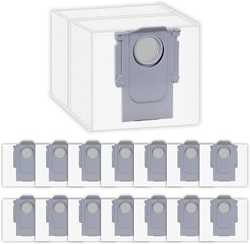 15 Pieces Q7 L5+ Dust Bags for Roborock Q7 M5+, Q7 L5+, Q10 S5+, Q10 X5+, Q5 Pro+, S8+, S8 Pro Ultra, Q8 Max/Max+, S7 MaxV Ultra, Q5 Q5+, Q7+/ Max/Max+ S7 Pro Ultra/ Q5 Max+ Vacuum Bag