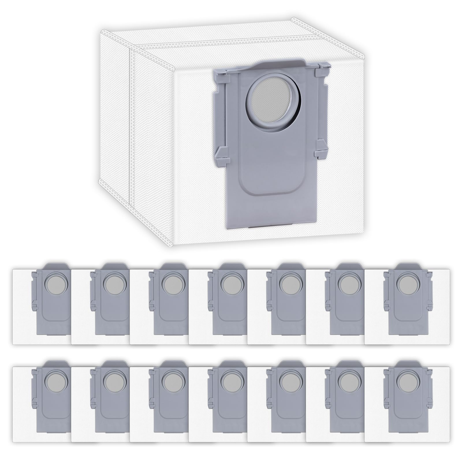 View 1 of (15 Pack) Q7 M5+ Replacement Dust Bags for Roborock Q7 M5+, Q7 L5+, Q10 S5+, Q10 X5+, Q5 Max+, Q8 Max+, Q5 Pro+, S7 MaxV Ultra, Q5, Q5+, Q7+/ Max+, S7 Pro Ultra, S8+, S8 Pro Ultra, Vacuum Bag