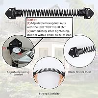 Vista 2 de HOME MASTER HARDWARE Muelle de puerta de 11 pulgadas con cierre automático para exteriores, resistentes, color negro, cierre automático de puerta