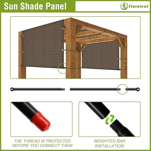 Miniatura 3 de Toldo de repuesto universal para pérgola de 9 x 12 pies para patio al aire libre, porche, patio trasero, glorieta con ojales y varillas pesadas