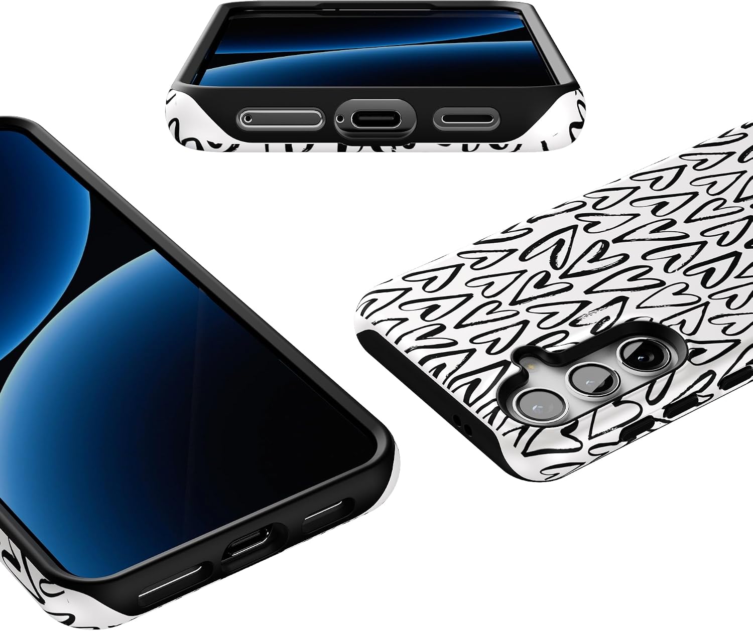 Casely Galaxy S24 Case | Heart Throb | Endless Hearts | Essential Slim Dual-Layer Protective Design