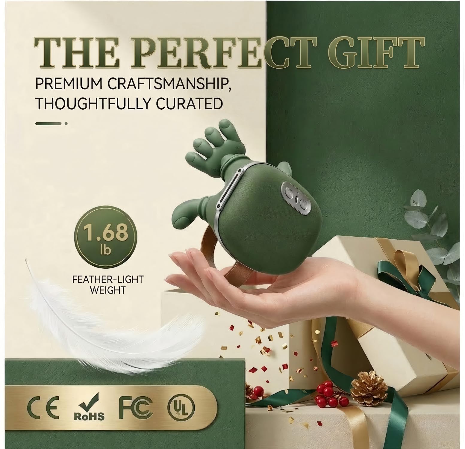 Genesandro Neck and Shoulder Massager for Pain Relief Deep Tissue, Bionic Electric Back Massage Tools, Cordless Trap Massager, Christmas Touch Gift for Mom & Dad 4