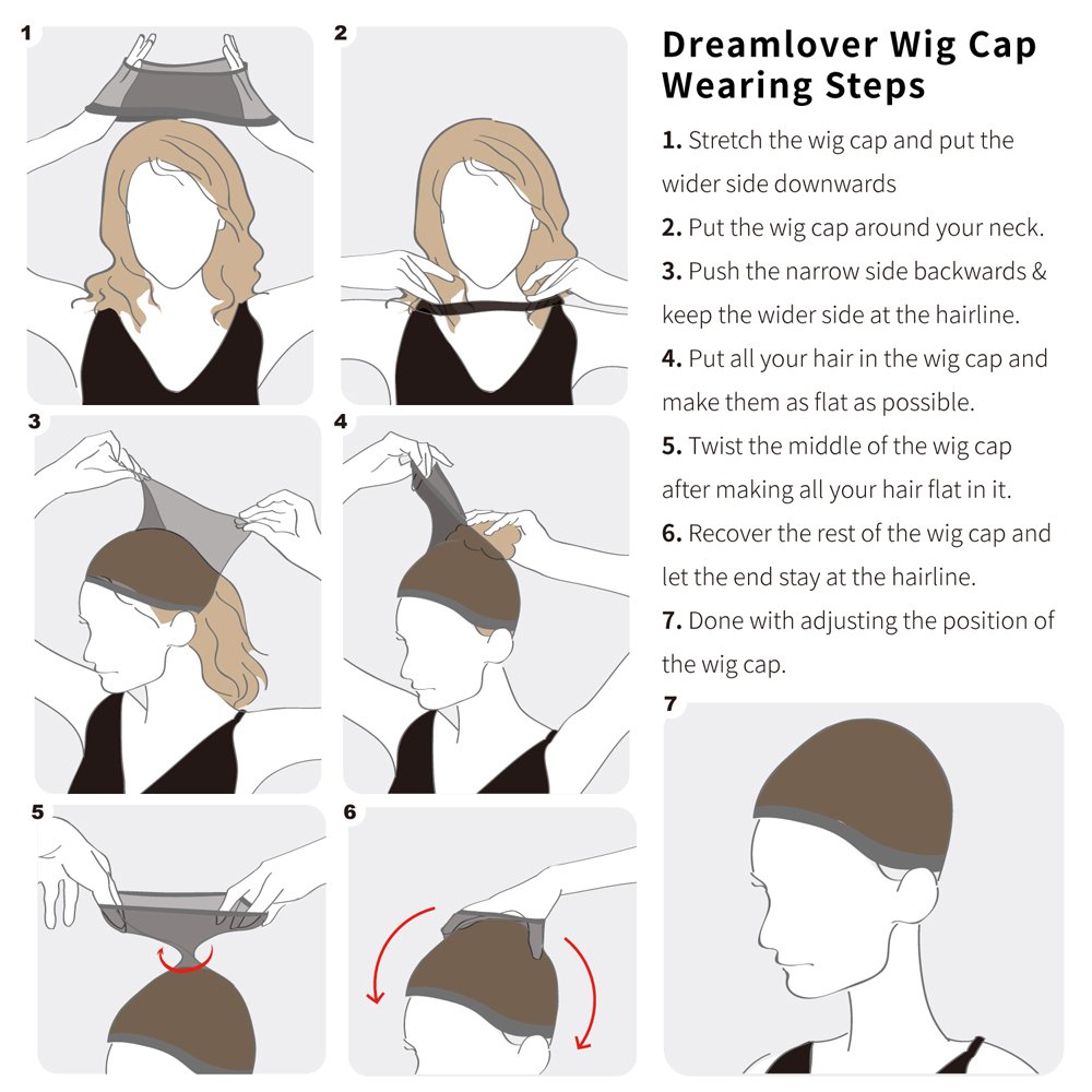 Dreamlover Medium Length Wigs, Full Bangs Bottom Curly Claret Red Women's Wig with Wig Cap