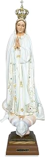 Hand Painted Our Lady of Fatima Statue - Made in Fatima (17.5", Painted Eyes)