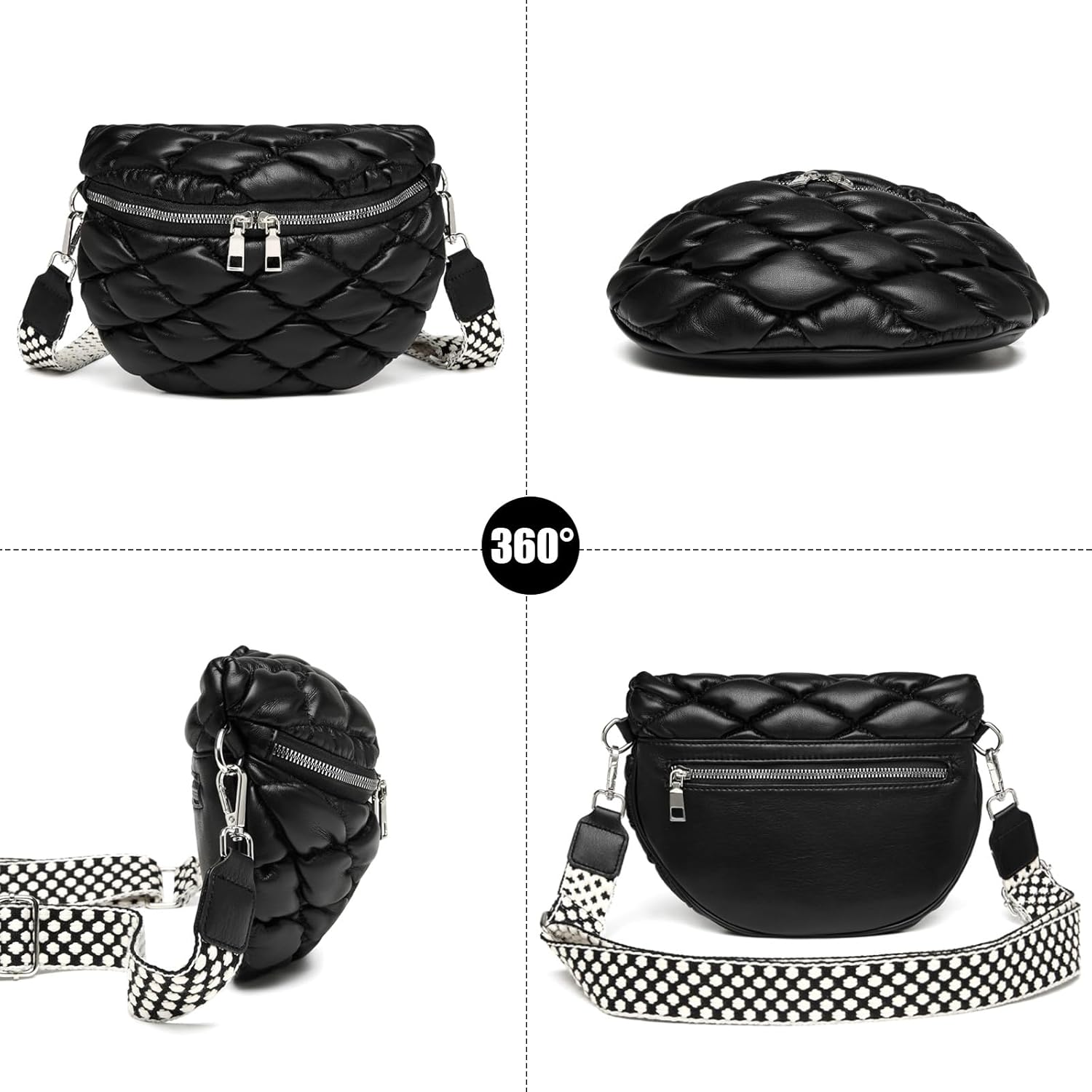 Eslcorri Crossbody Bags for Women - Fashion Sling Purse Shoulder Bag Fanny Pack Leather Causal Chest Bum Bag Cross Body Purse - Image 8