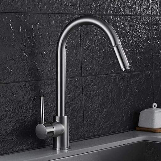 Chongyang Luxury Nickel Single Handle Kitchen Faucet Pull Out Sprayer 360 Rotatable Single Hole Sink Mixer Tap