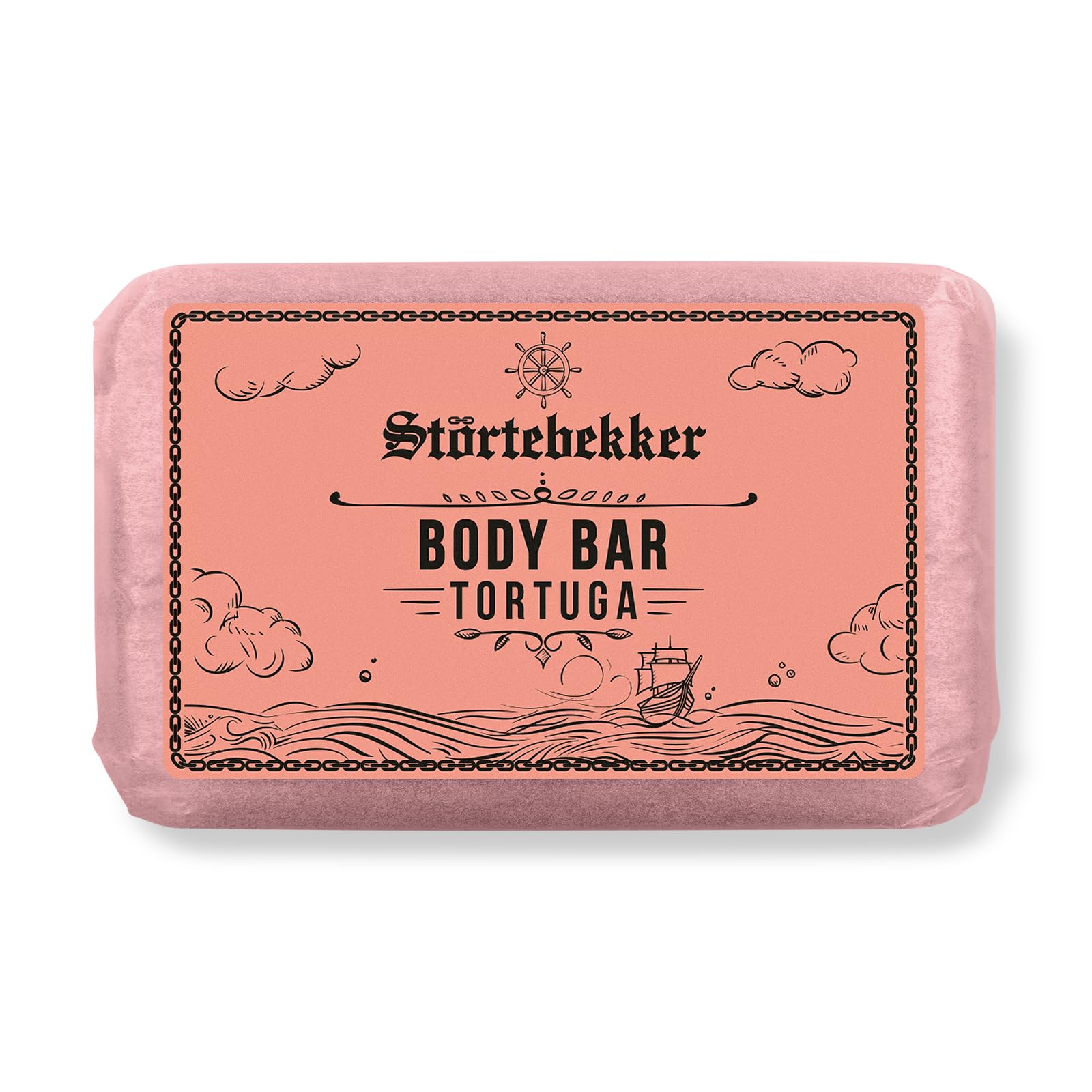 Störtebekker® Premium Body Bar Tortuga | stały żel pod prysznic dla mężczyzn i kobiet | naturalne czyszczenie, wspaniały zapach | ręczne wykonanie, bez dodatków (1 x 120 g)