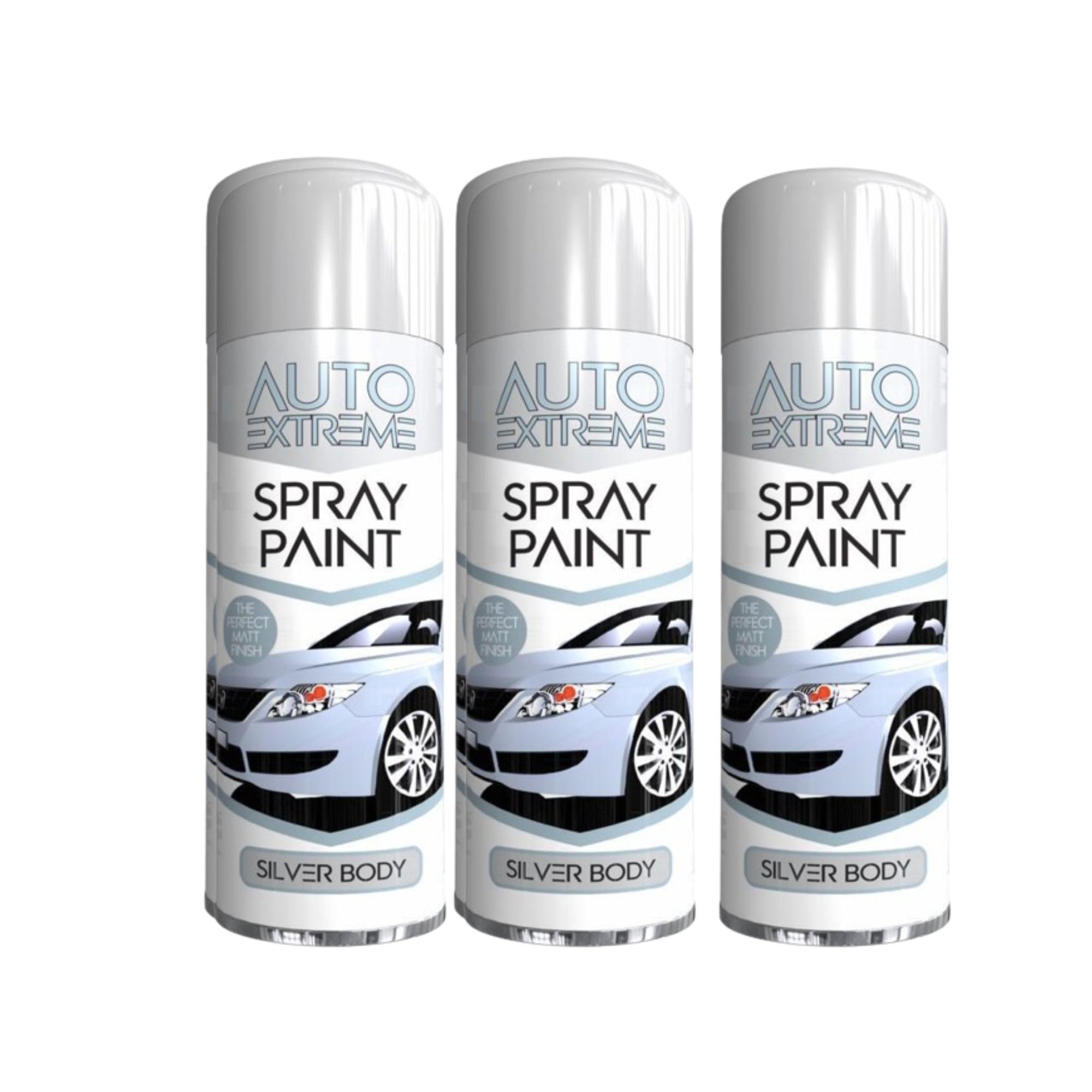 YSAMAX All Purpose Auto-Extreme Spray Paint, Boast a Stunning Appearance, Long-Lasting Durability, Effortless Excellence, Silver Body Gloss, 250 ML (3PCS)