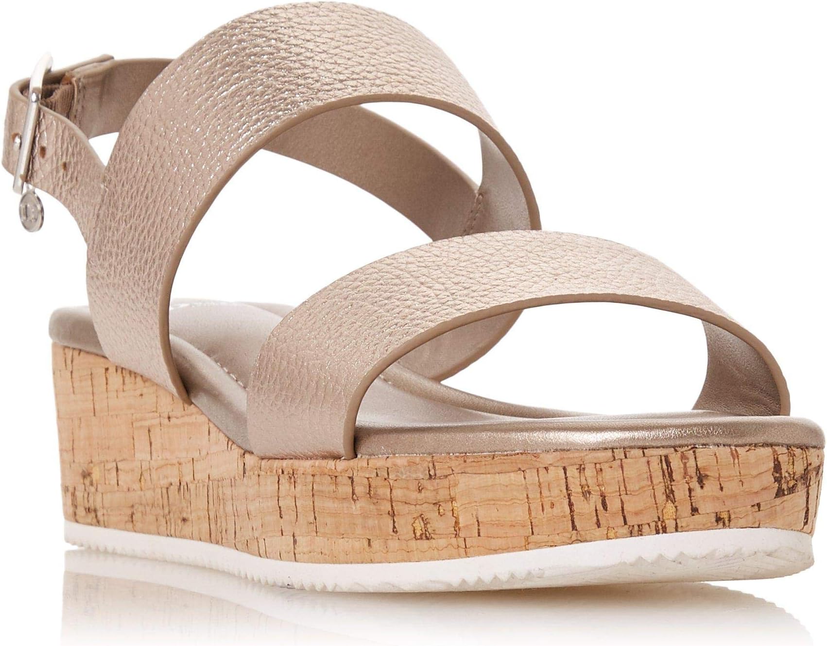 Dune Ladies Women's LENNIIE Double Strap Flatform Sandals Wedge Heel