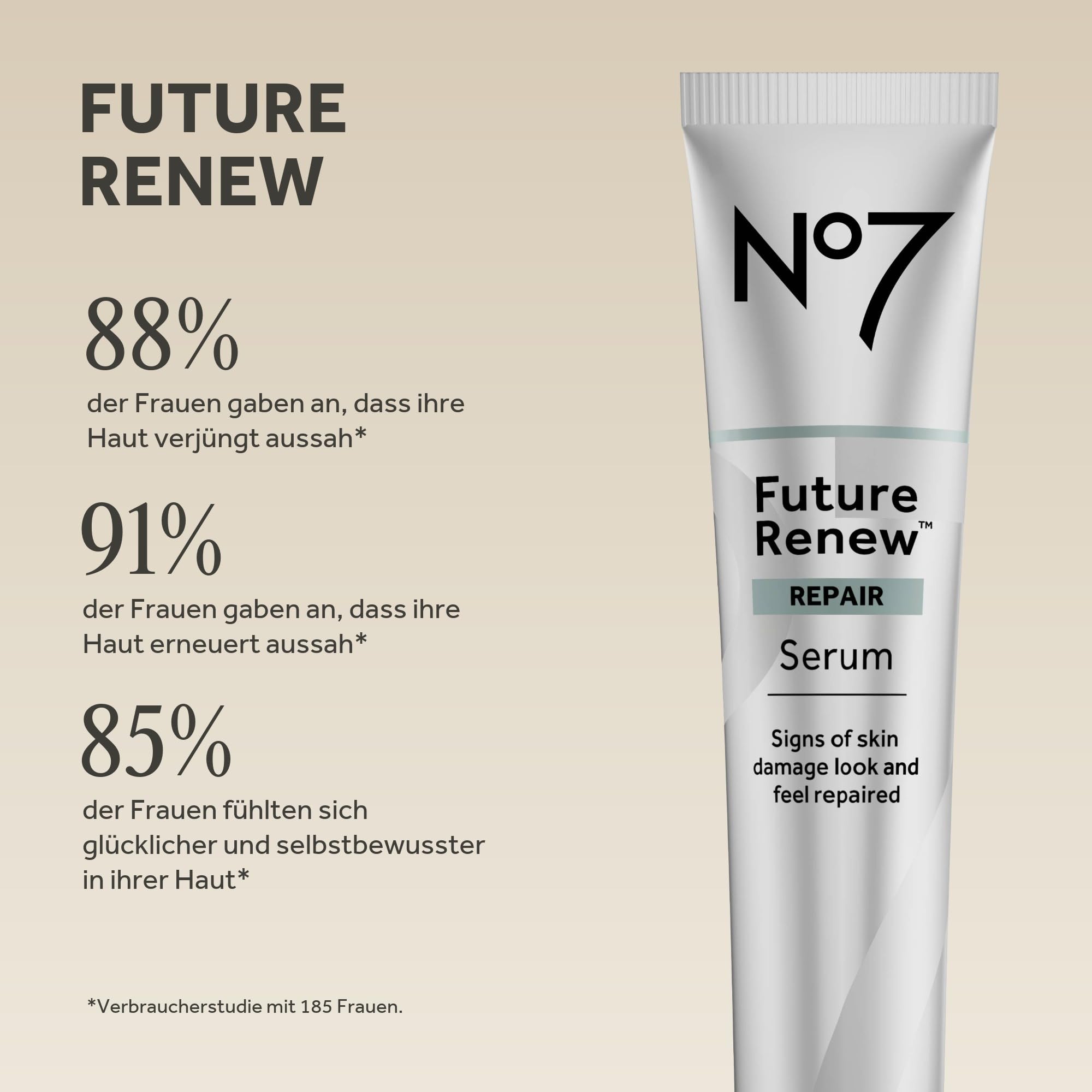 No7 Future Renew Face Serum - Gesichtsserum mit Peptidtechnologie, 50 ml | Kehrt sichtbare Anzeichen von Hautschäden um, Feuchtigkeitsserum Gesicht, Feuchtigkeitspflege