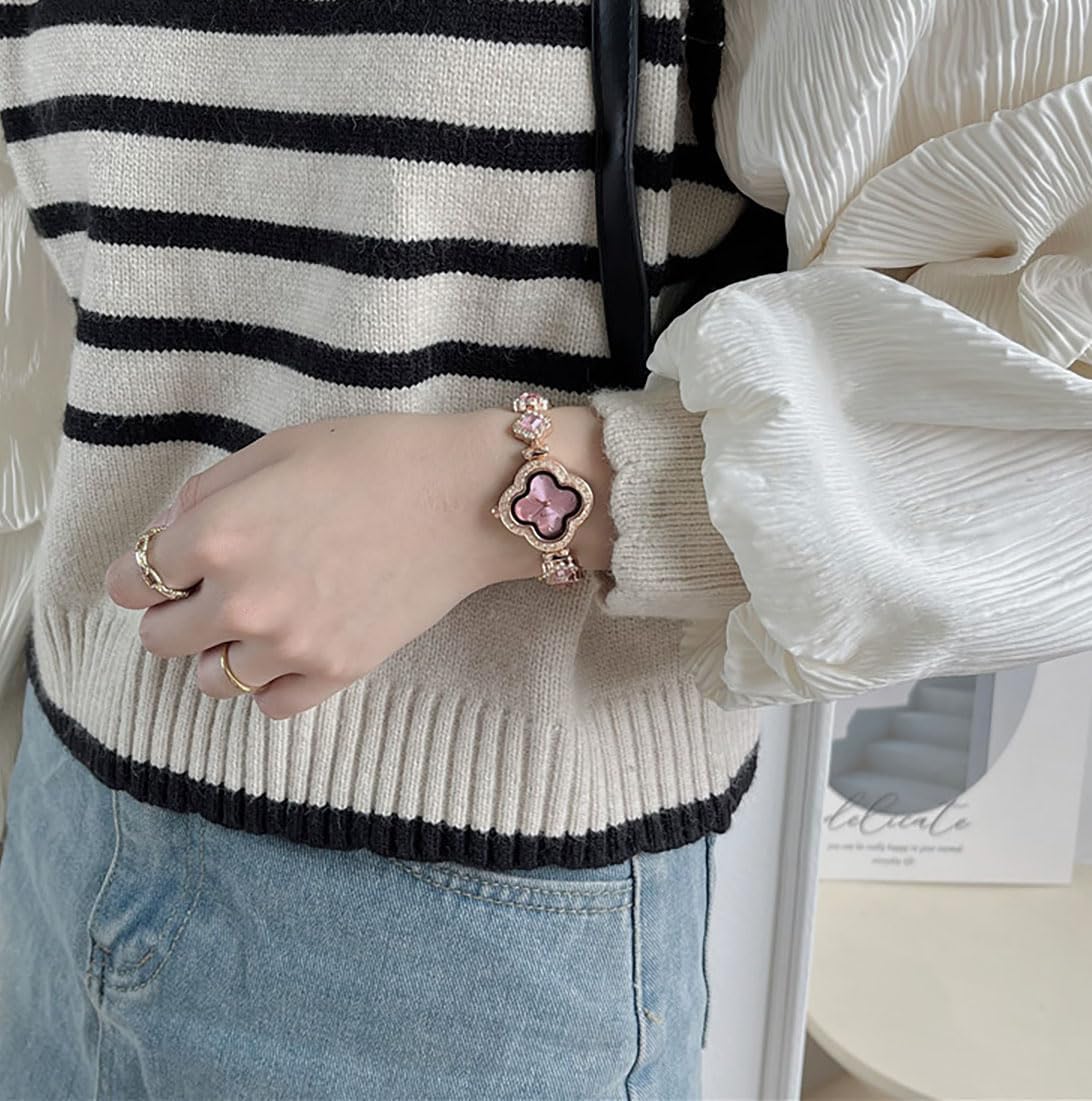 ADSBIAOYE Luxury Women Wrist Watches Unique Rose Gold Diamond Bracelet Watch Fashion Dress Quartz Watches for Women Gift - Image 5