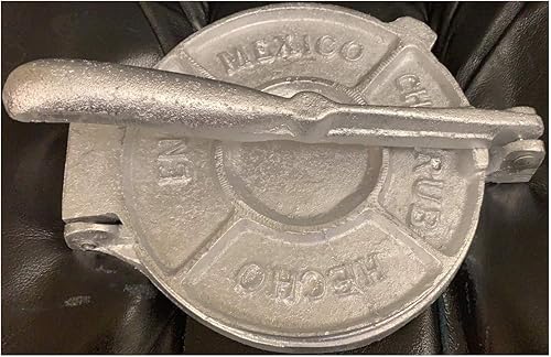 Mexicano todo metal fundido aluminio profesional calidad restaurante Tortilla Maker Hecho México redondo 9" Chavrub