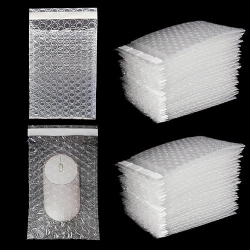 300 bolsas transparentes de burbujas autosellantes de 4 x 6 pulgadas, bolsa de envoltura de burbujas de doble pared, bolsas de burbujas