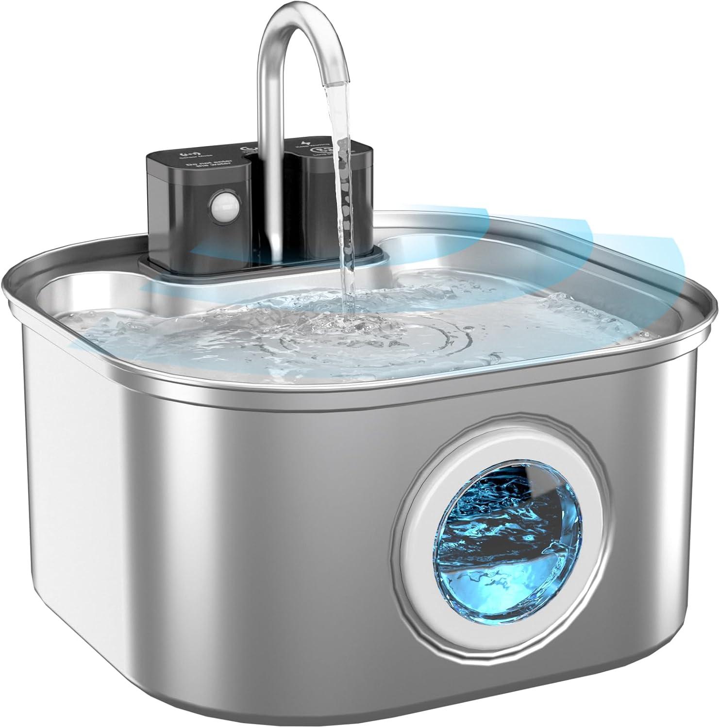 Cat Water Fountain Filter Replacement, 6 Filters and 6 Pre-Filter Sponges for 3.2L/108oz Wireless Pet Fountain - Image 5