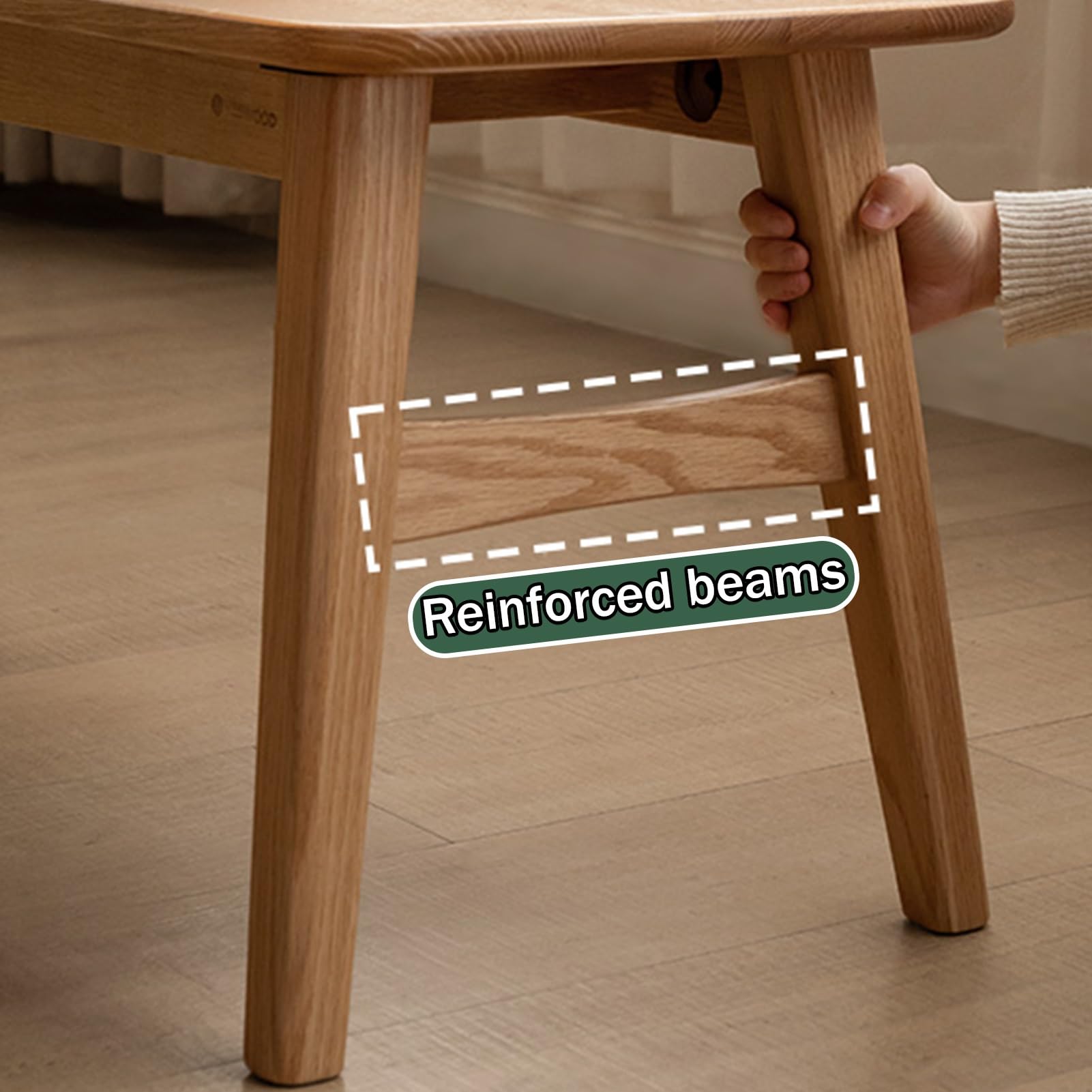 Banc de salle à manger, banc en bois, banc d'entrée avec coin arrondi, banc en bois de ferme, barre transversale renforcée, bancs de table, banc de table de cuisine, robuste et stable(160cm/6