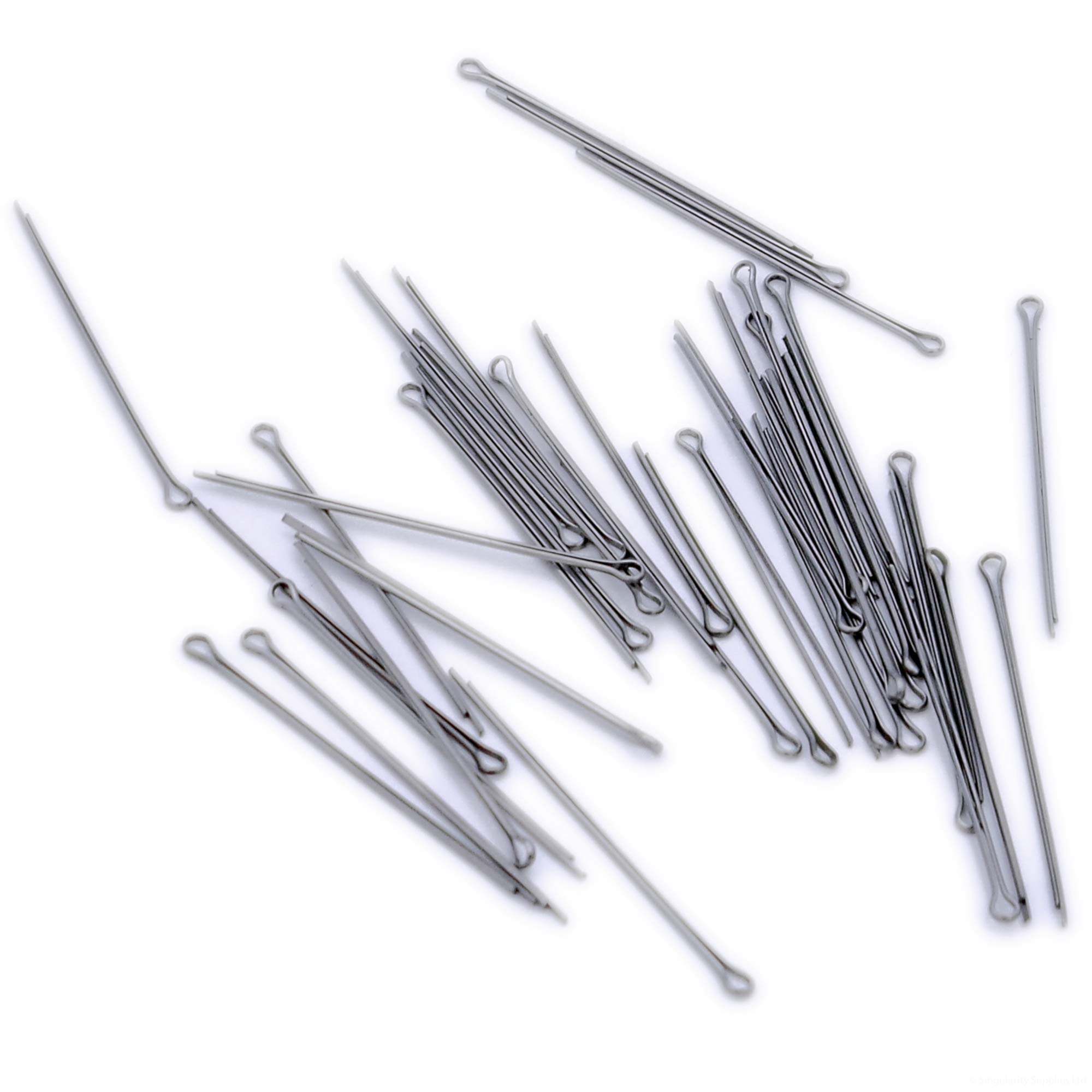 Singularity Supplies Silver M1.2 (1.2Mm X 8Mm) Split Cotter Pin - Stainless Steel (A2) (Pack Of 40)