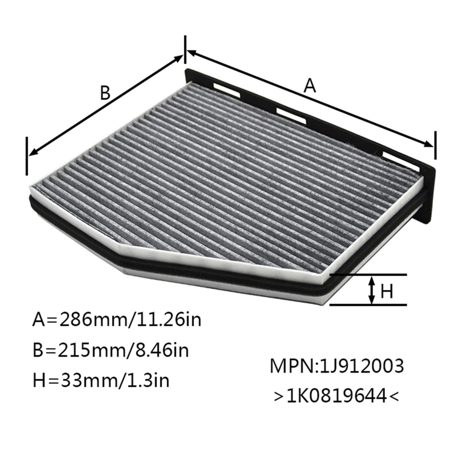 recambio filtro habitáculo Ajuste para VW Golf Passat Eos CC Caddy Tiguan Jetta apto para Skoda Octavia Superb 1K0129620D 1K0819644A filtro de aire del motor Filtro de aire de cabina