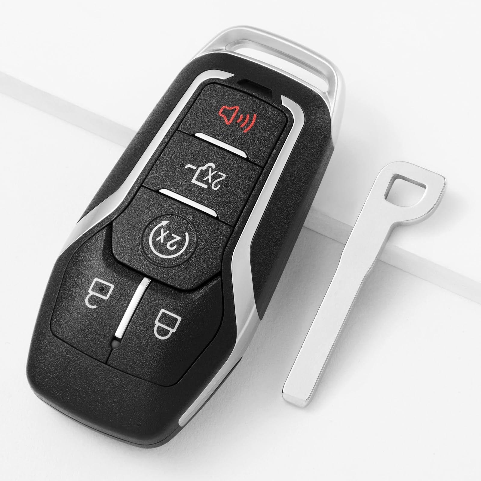 HelloAuto Replacement for 5 Button Smart Remote Key Fob fits for Ford 2015 2016 2017 Keyless Entry Remote Control M3N-A2C31243300 164-R8117 902Mhz