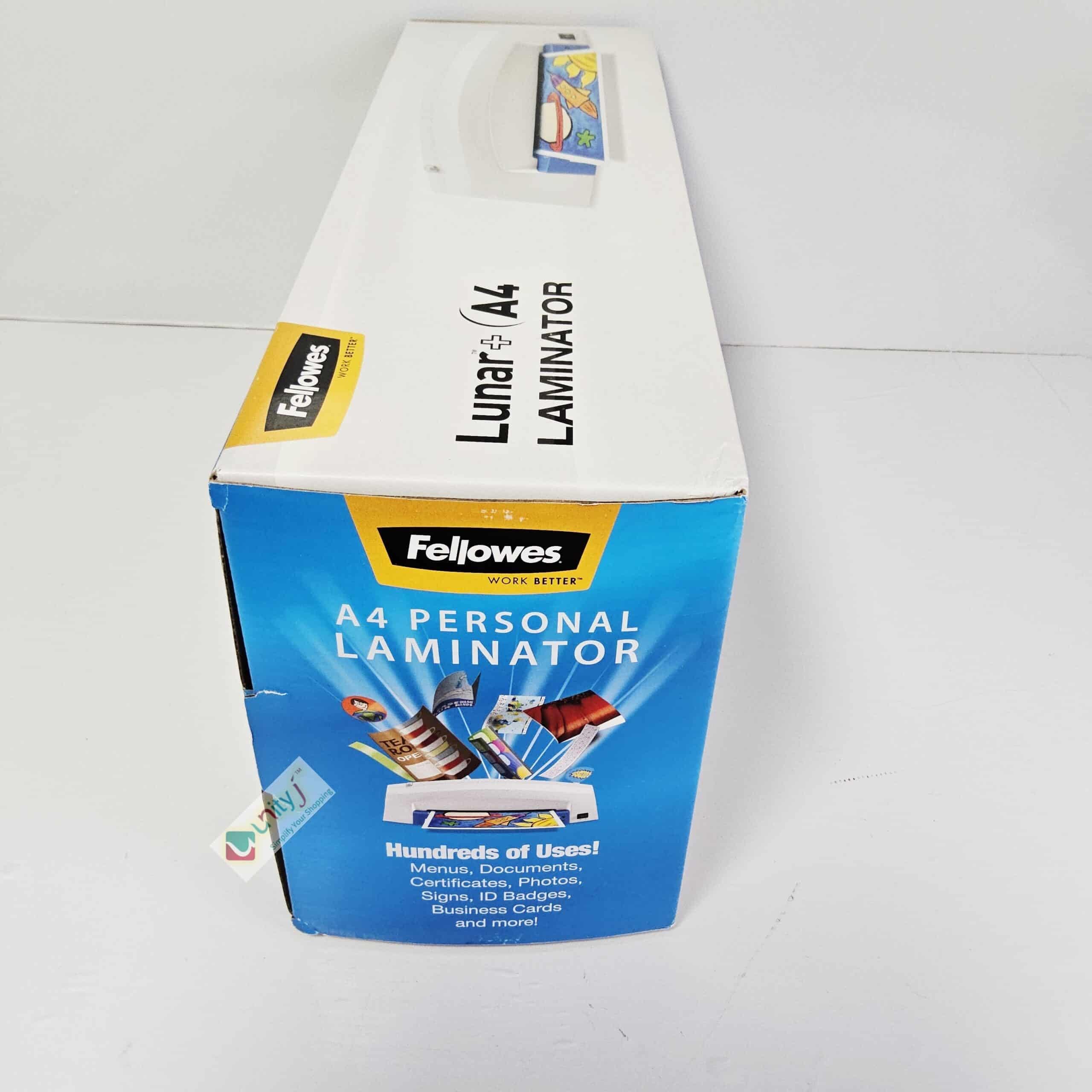 Fellowes Lunar+ bez dżemu laminator A4 do użytku domowego - 4-minutowy czas nagrzewania - 80-125 mikronów - niebieski