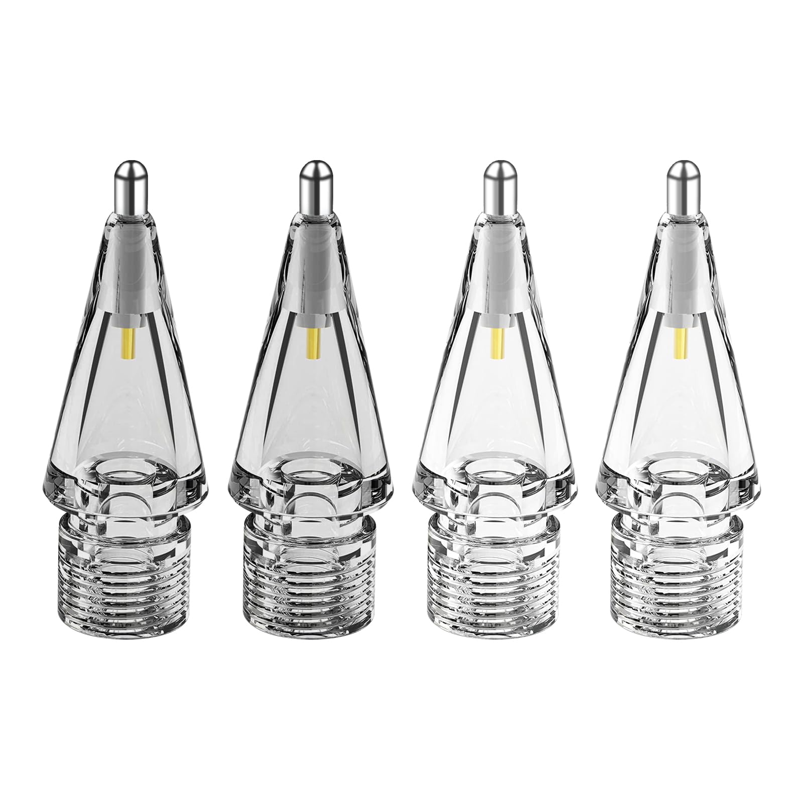 Frylaa for Apple Pencil Tips Replacment for Apple Pencil 2nd&1st Generation,Metal Pencil Tips Clear,Penlike Nib Wear-Resistant Pen Needle Stylus Tip Acceossries,Fine Ponit Precise Control-Clear/Black-image-45